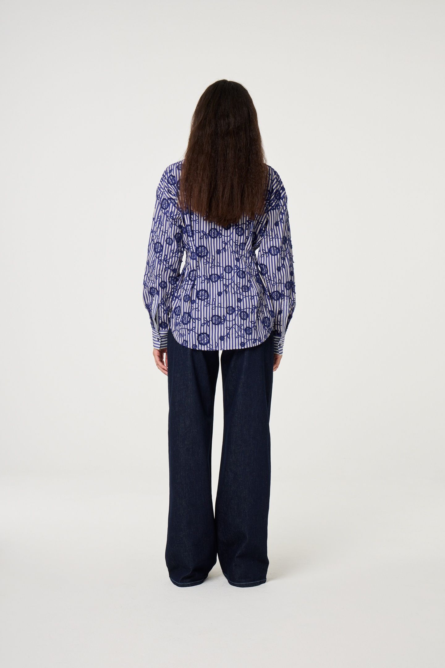 ROSINA BLOUSE COSY WHITE/ROYAL COBALT 3