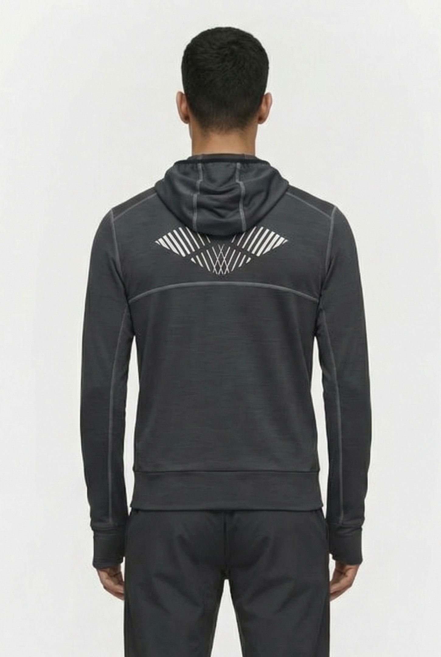 MEN'S HOODED JACKET SPACER LOGO BLACK 2