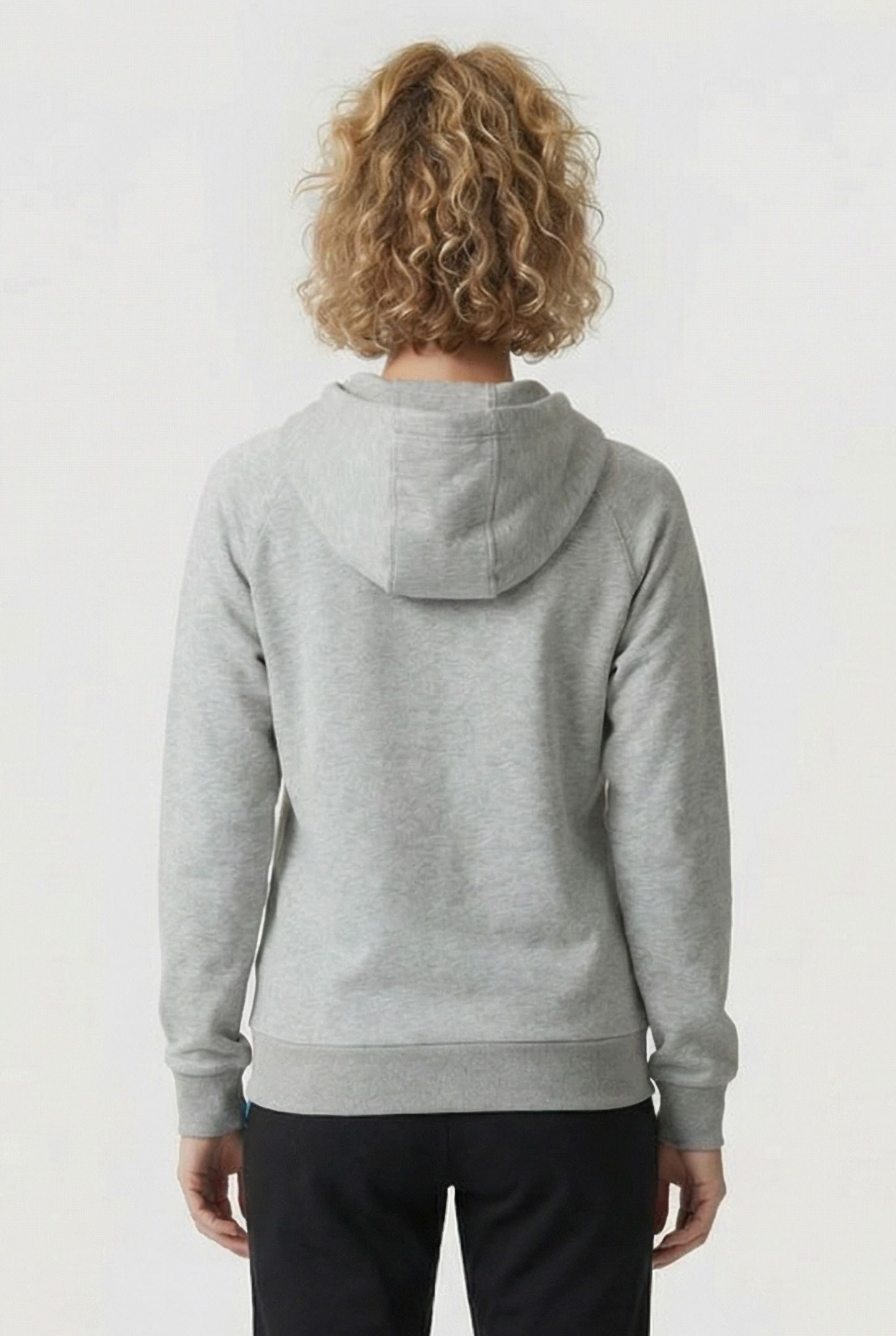 UNISEX TEAM HOODED SWEAT LACED MEDIUM GREY HEATHER-LACE 3