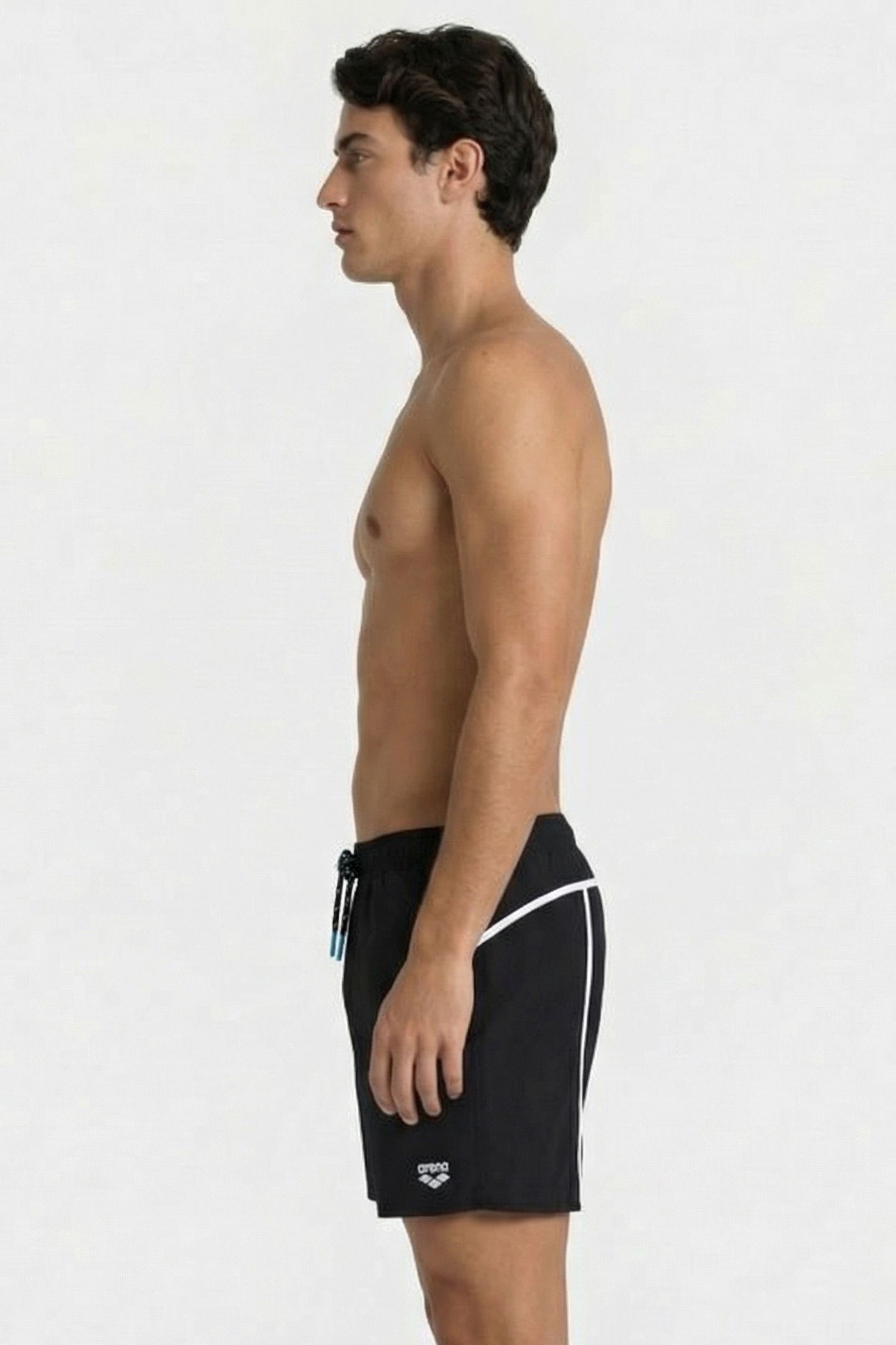 MEN'S ARENA PRO-FILE BEACH BOXER BLACK-WHITE 3