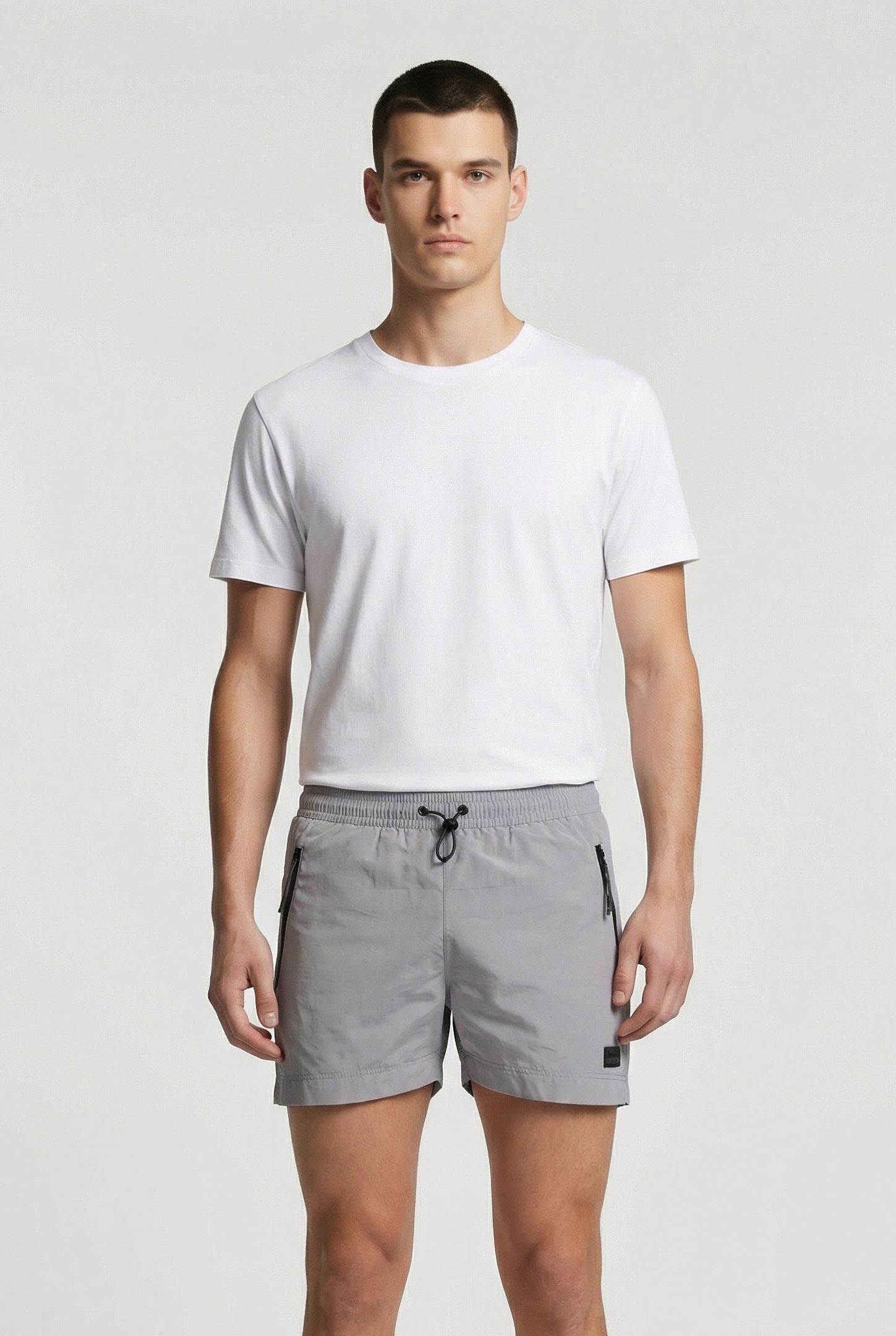 MEN'S ARENA X-DRY SERIES X-SHORT LIGHT GREY 1