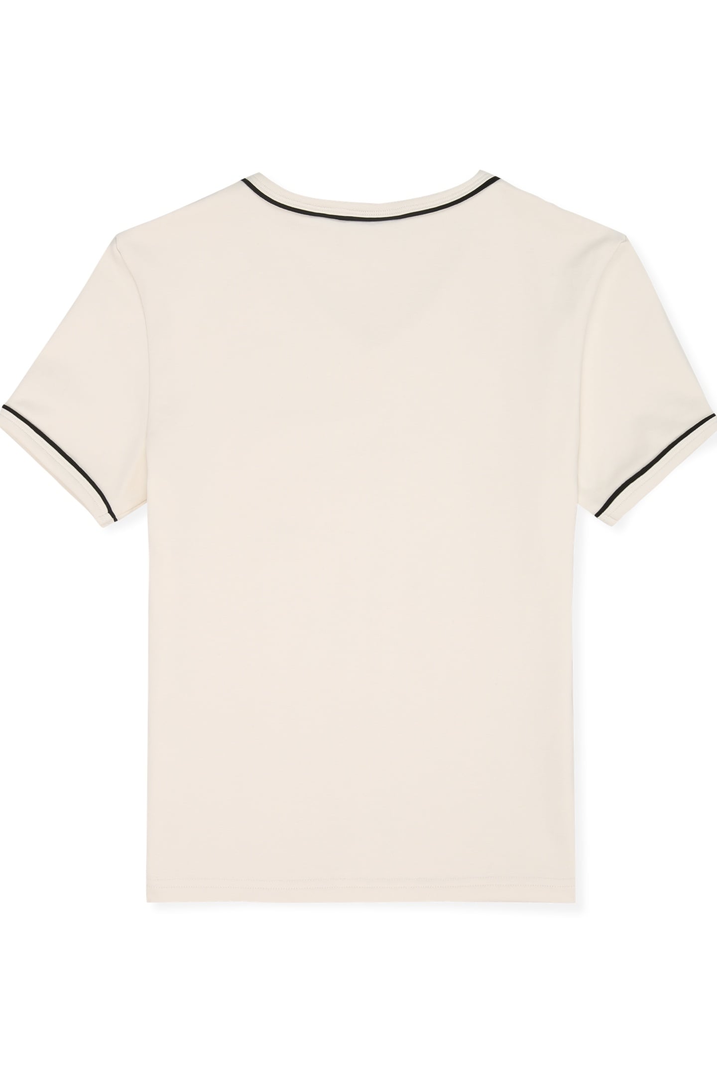 PORTELLO SLIM V-NECK T-SHIRT EGRET 4