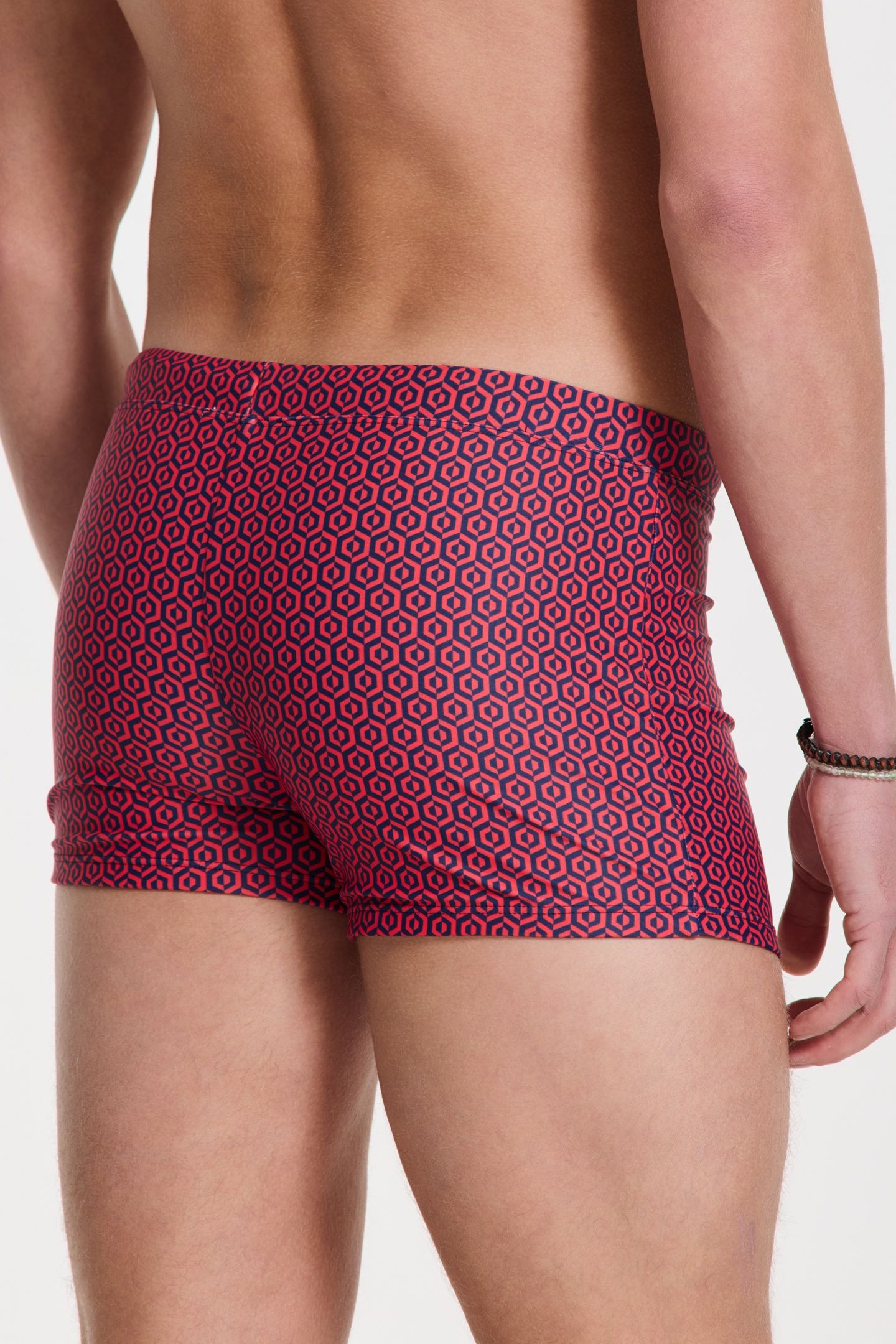 SEP SWIM BOXER GEO TILE RED HIBISCUS GEO TILE 6
