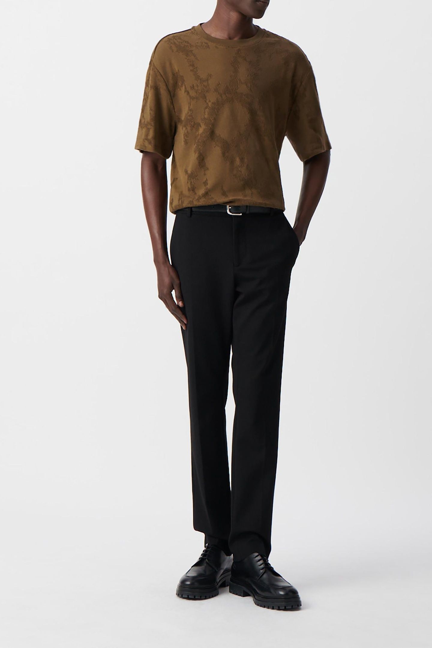 BRONZE CAMOUFLAGE JACQUARD T-SHIRT 1