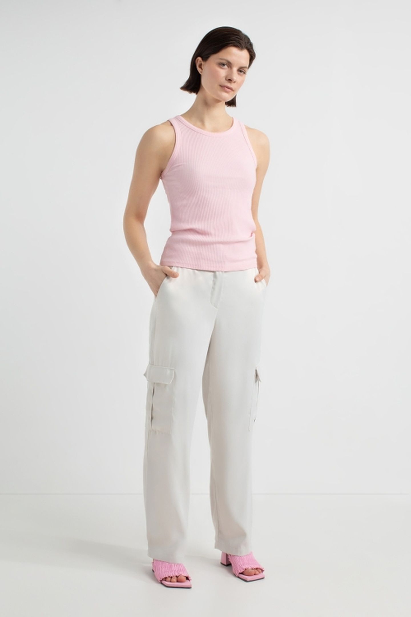 DOUTZEN TANK TOP LIGHT PINK 3