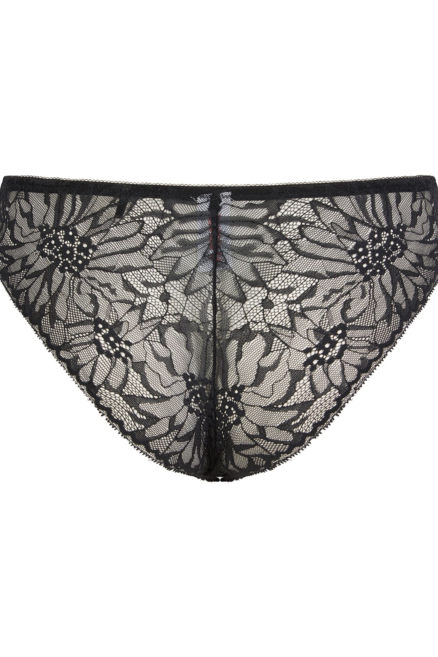 NELLY 3 PK LACE & MESH PRINT BRIEF JET BLACK/ICY PINK/ WHISP 4