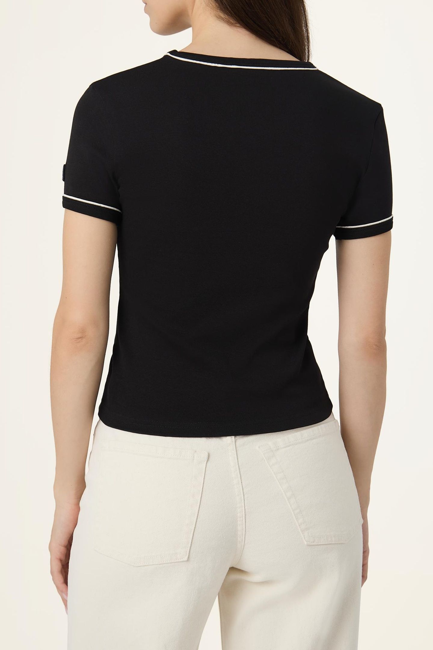 PORTELLO SLIM V-NECK T-SHIRT BLACK 3