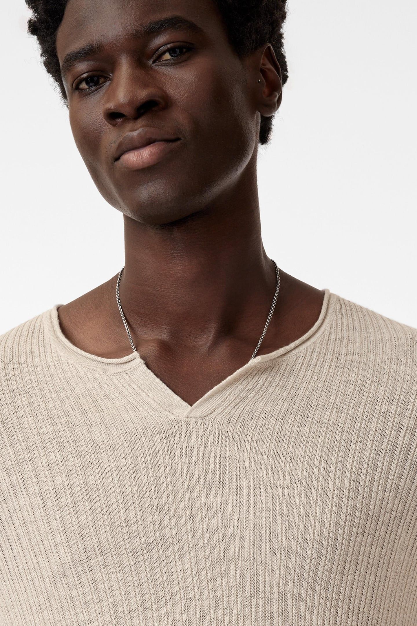 EGOR LS OPEN NECK RIB HEN HAZE GREY 3