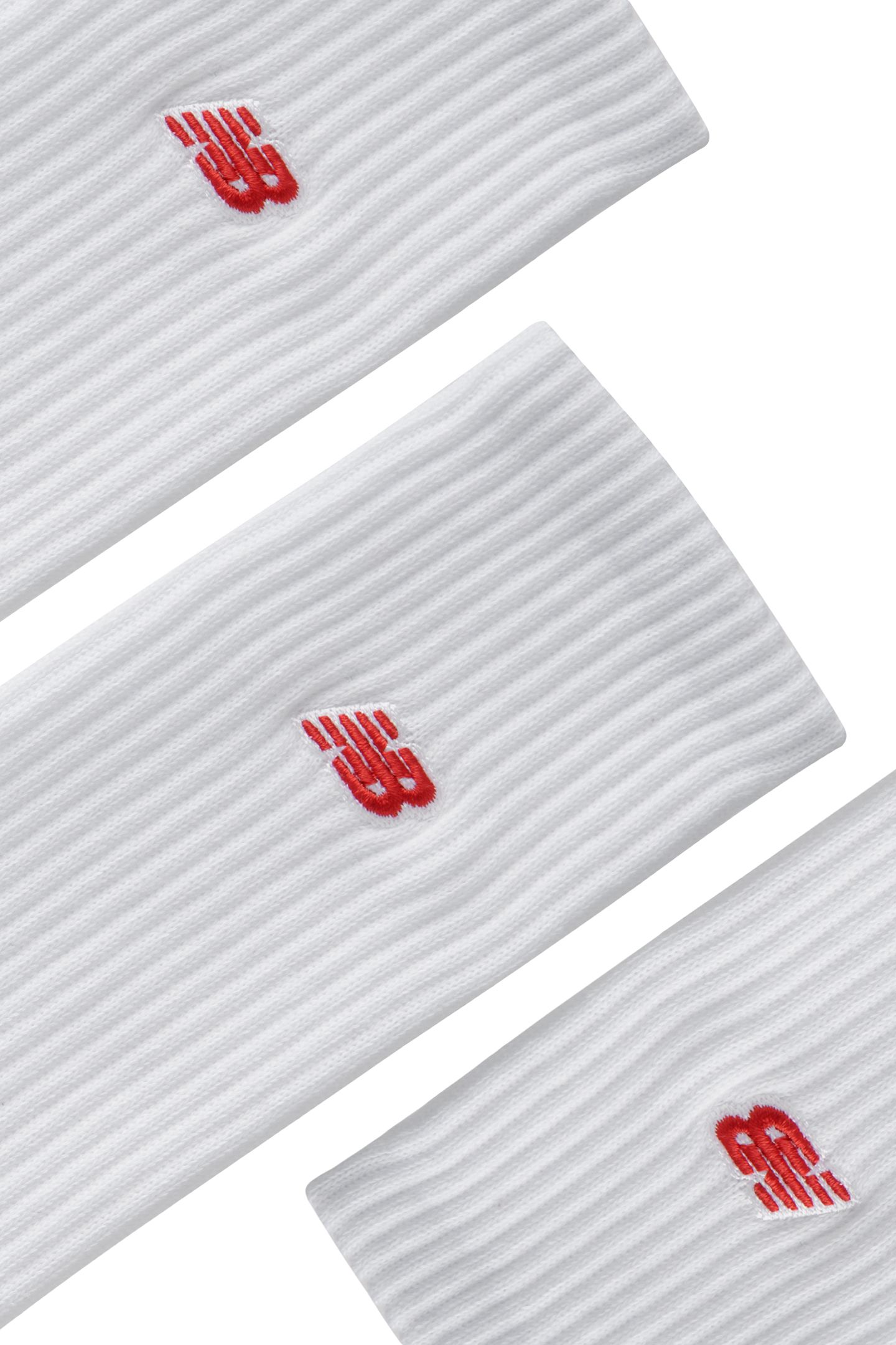 UNISEX NB PATCH LOGO CREW 3 PAIRS WHITE 2