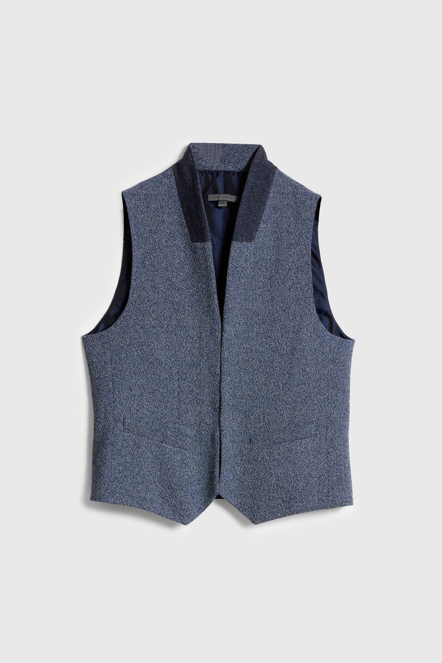 SHAWL COLLAR H B CLOSURE VEST LAKE BLUE 2