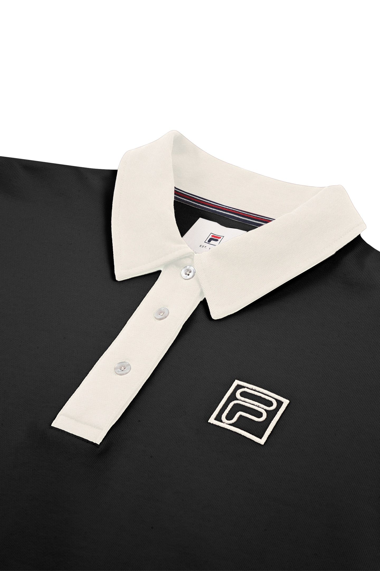LAGRIO LOOSE POLO SWEATSHIRT BLACK-EGRET 7