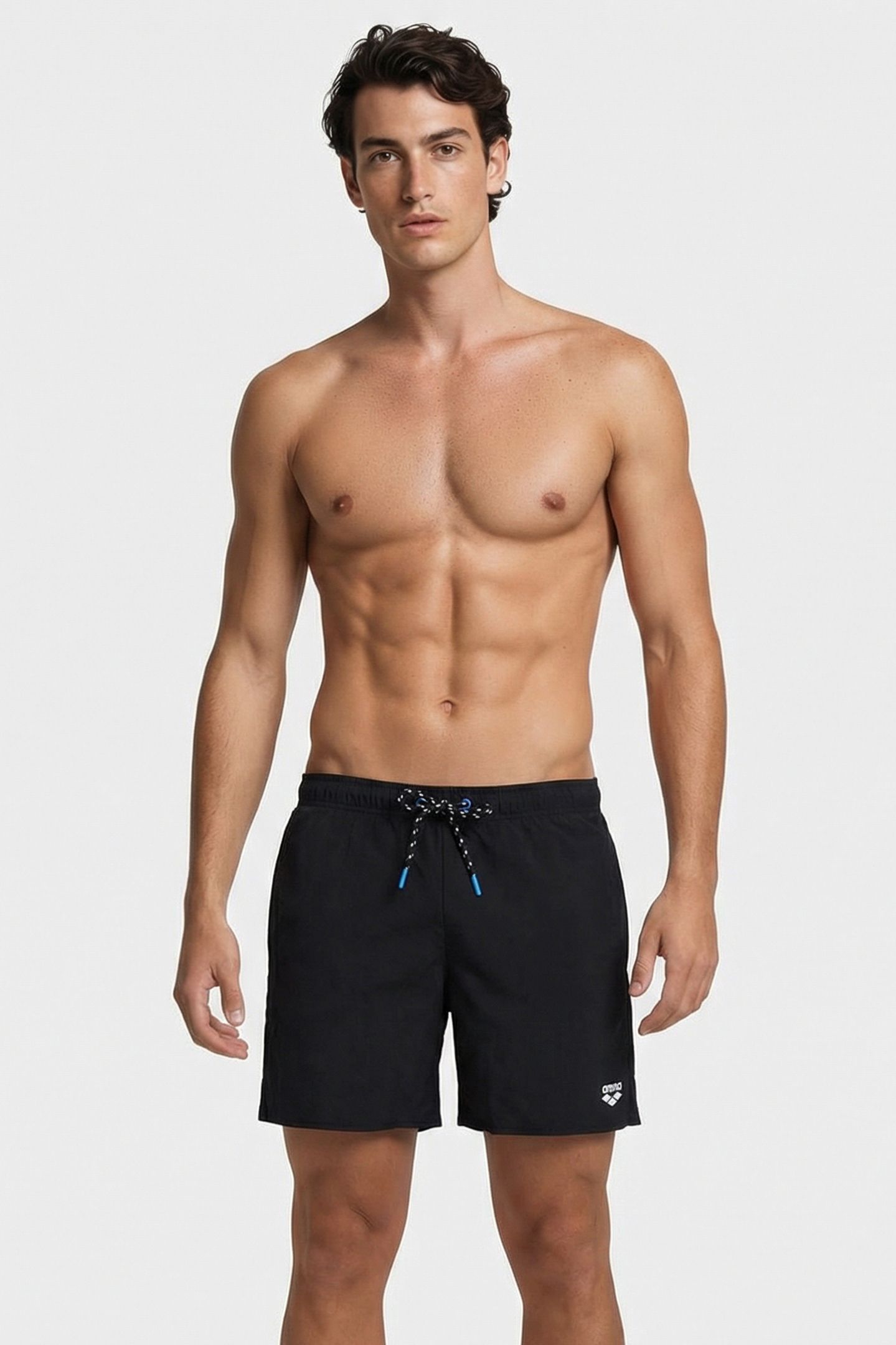 MEN'S ARENA PRO-FILE BEACH BOXER BLACK-WHITE 1