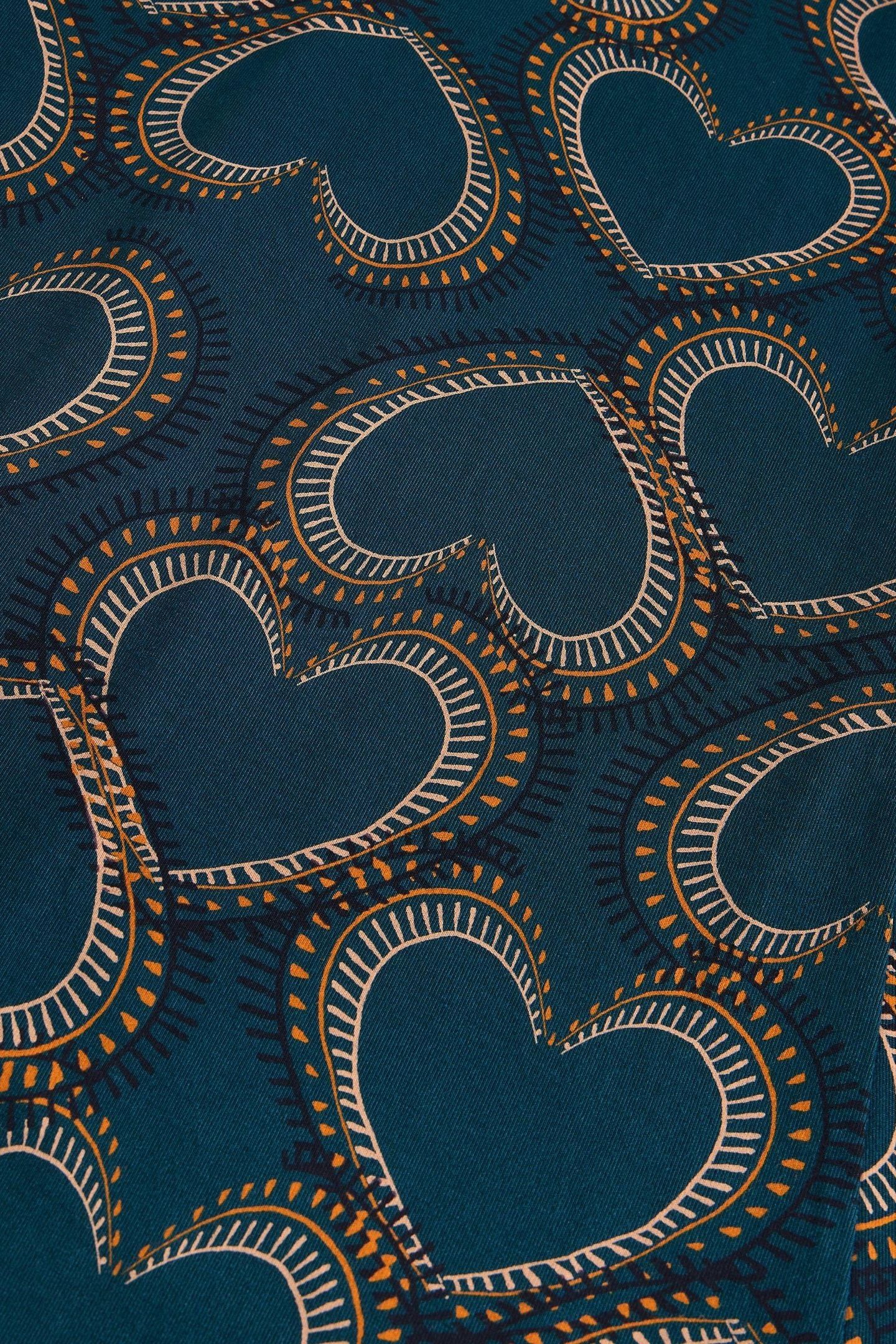MADELINE JERSEY DRESS TEAL MULTI 4