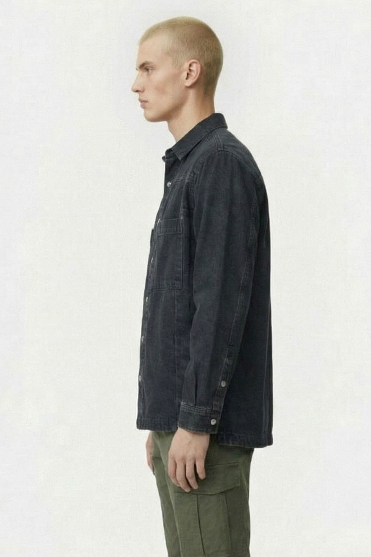 KOSSESPE OVERSHIRT BLUE BLACK USED 3