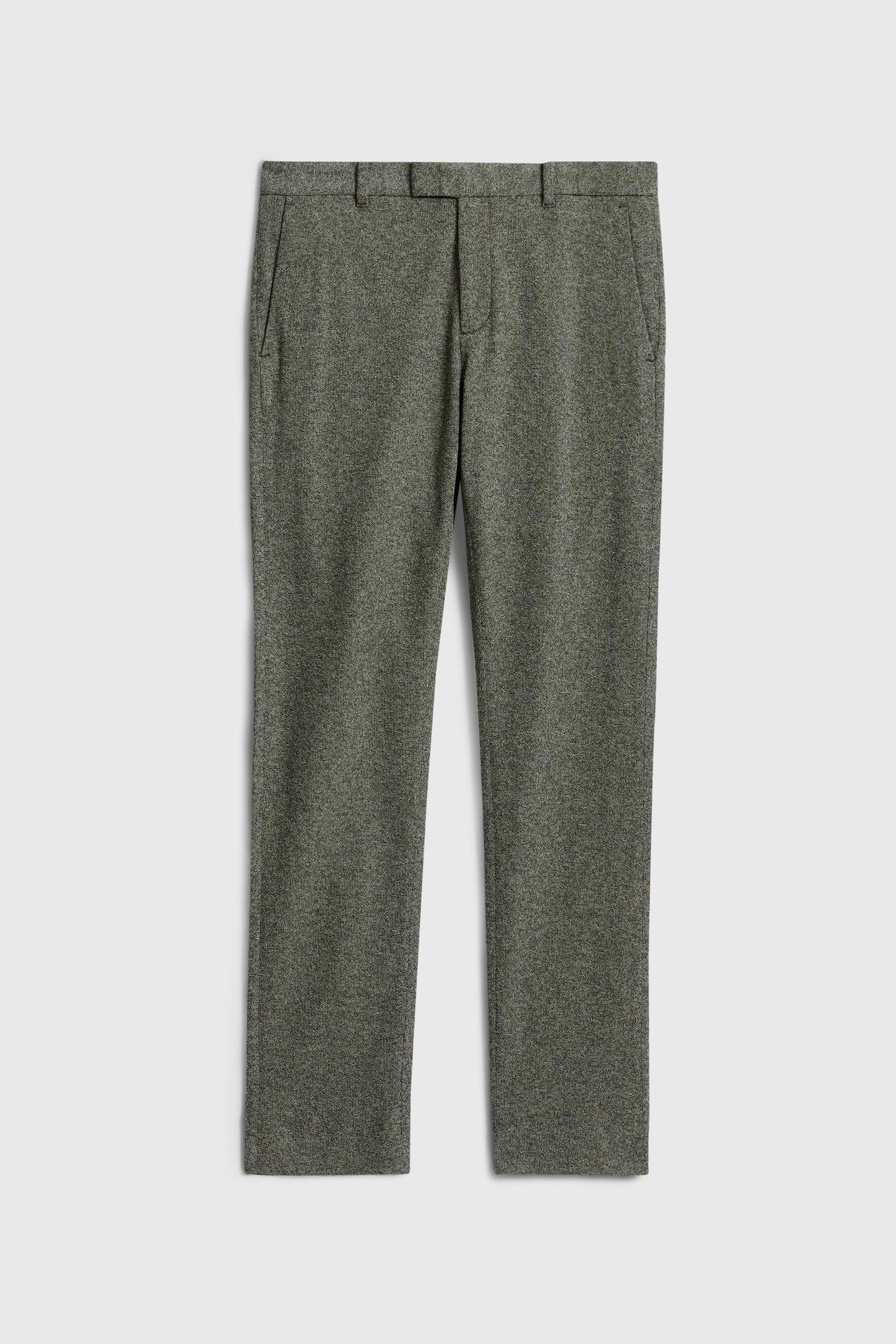 MERCER PANTS - SLIM FIT PANTS WITH WELT MOSS GREEN 3