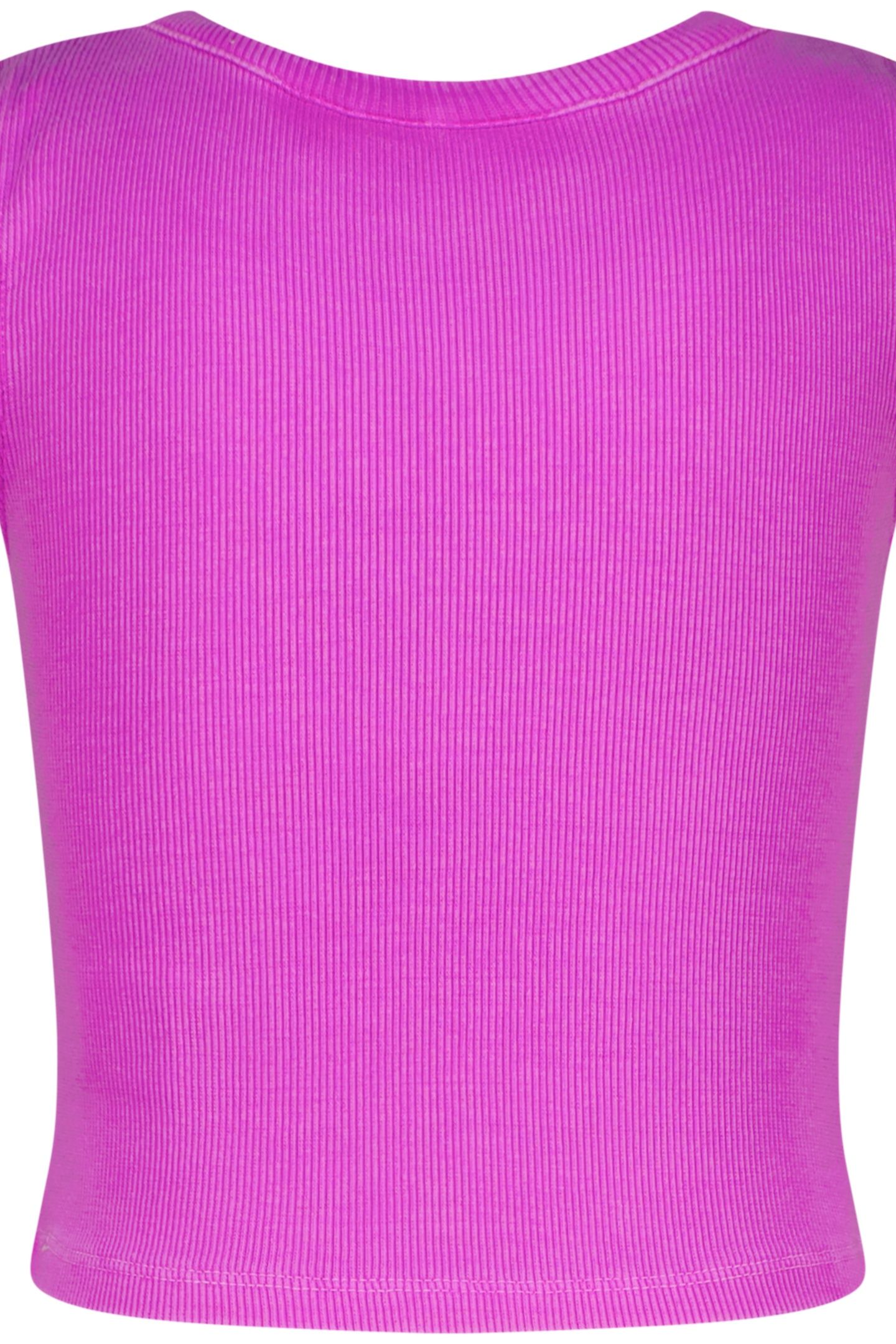BASIC-CROP RIB TOP FLOWER PURPLE 3