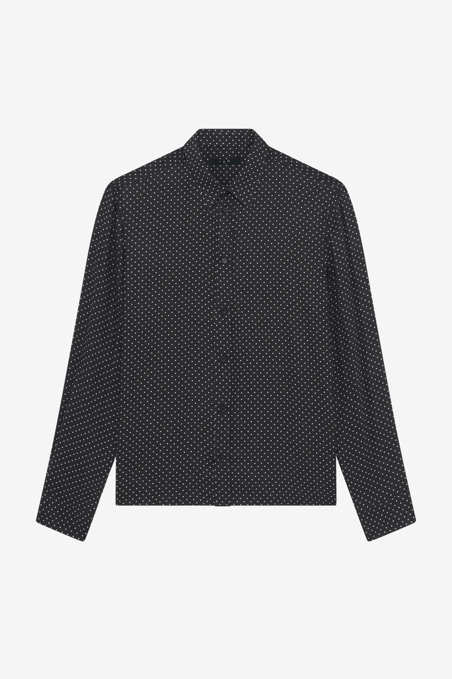 LOMMI SHIRT BLACK/OFFWHITE SMALL DOTS 3
