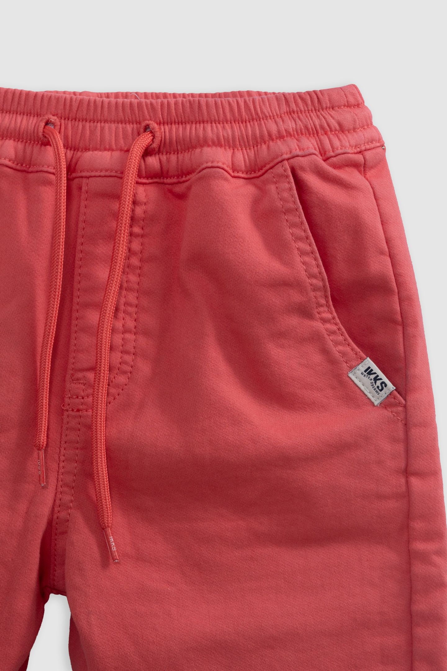 LOOSE RED KNITTED BERMUDA SHORTS 3