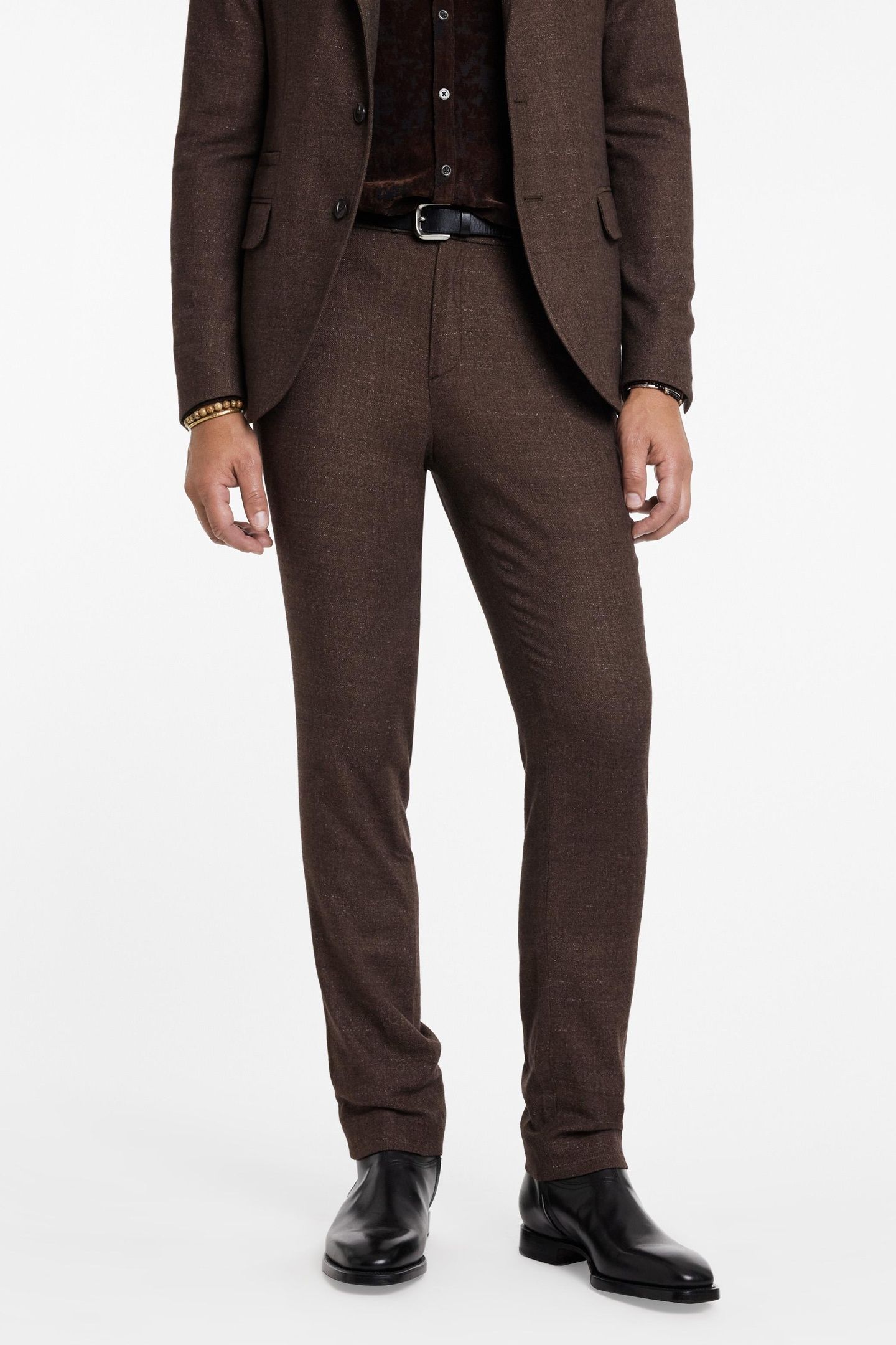 MERCER PANTS - SLIM FIT PANTS WITH WELT OLD BARK 1
