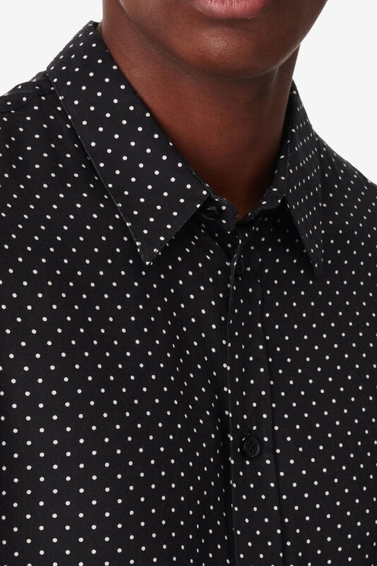 LOMMI SHIRT BLACK/OFFWHITE SMALL DOTS 5