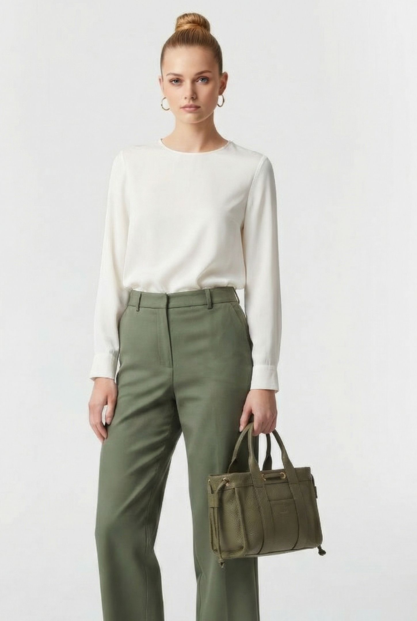GRAINED LEATHER SMALL TOTE BAG 1