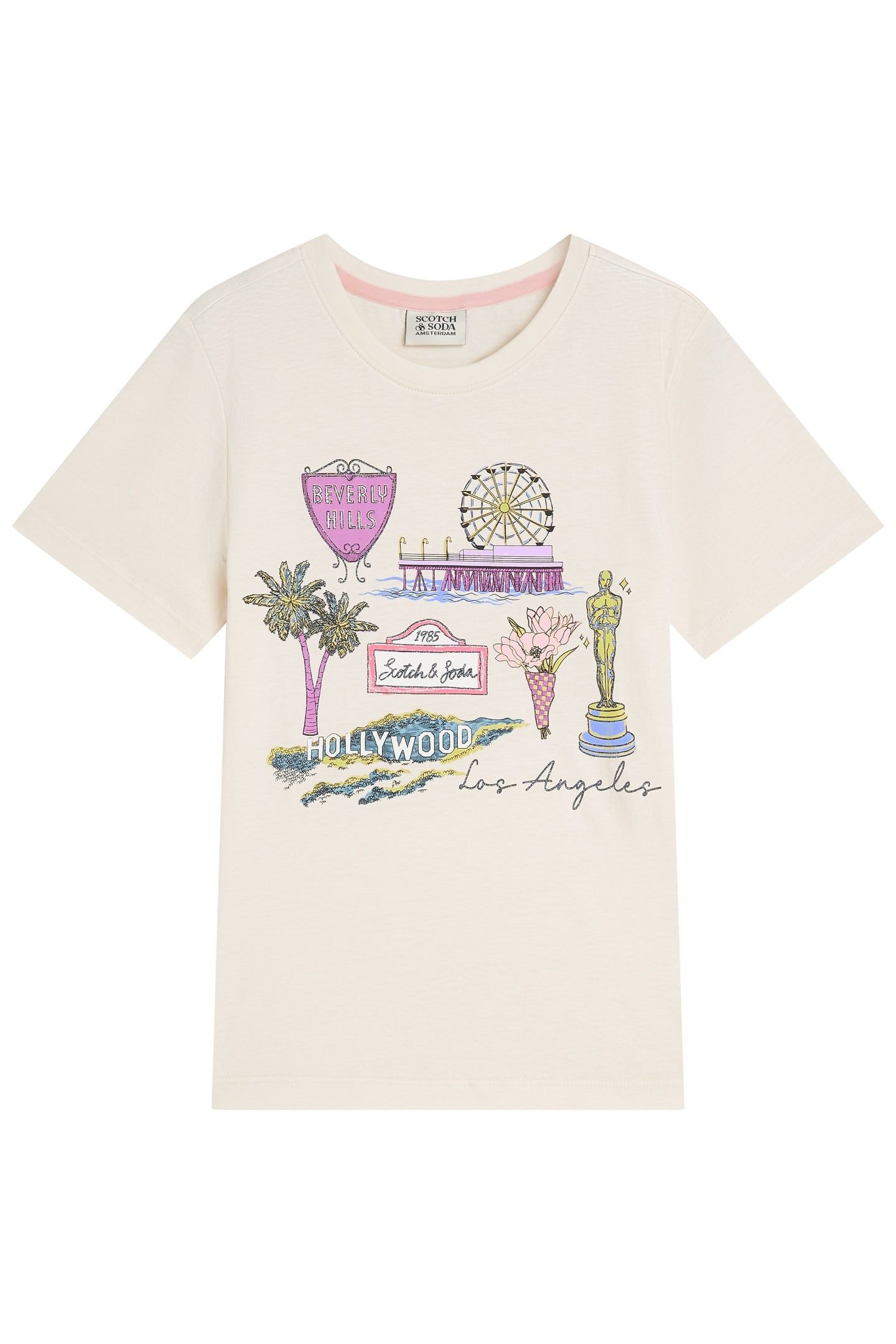 GIRLS LA GRAPHIC TEE EGGNOG 1
