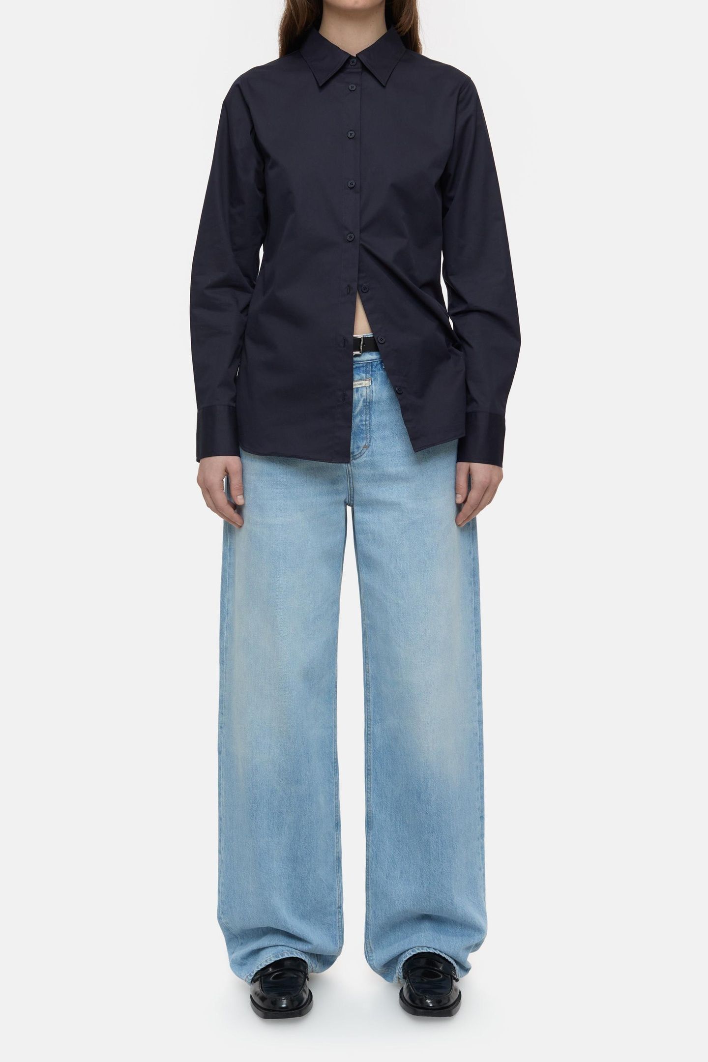 WAISTED SHIRT SHIRTS & BLOUSES DARK NIGHT 2