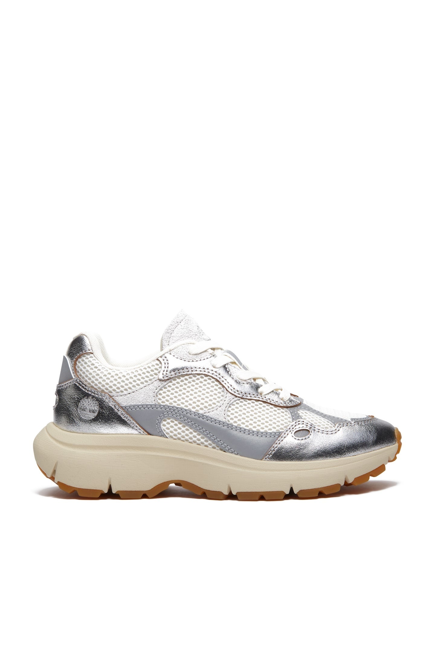 HAZEL LANE LOW LACE UP SNEAKER NATURAL MESH SILVER 1