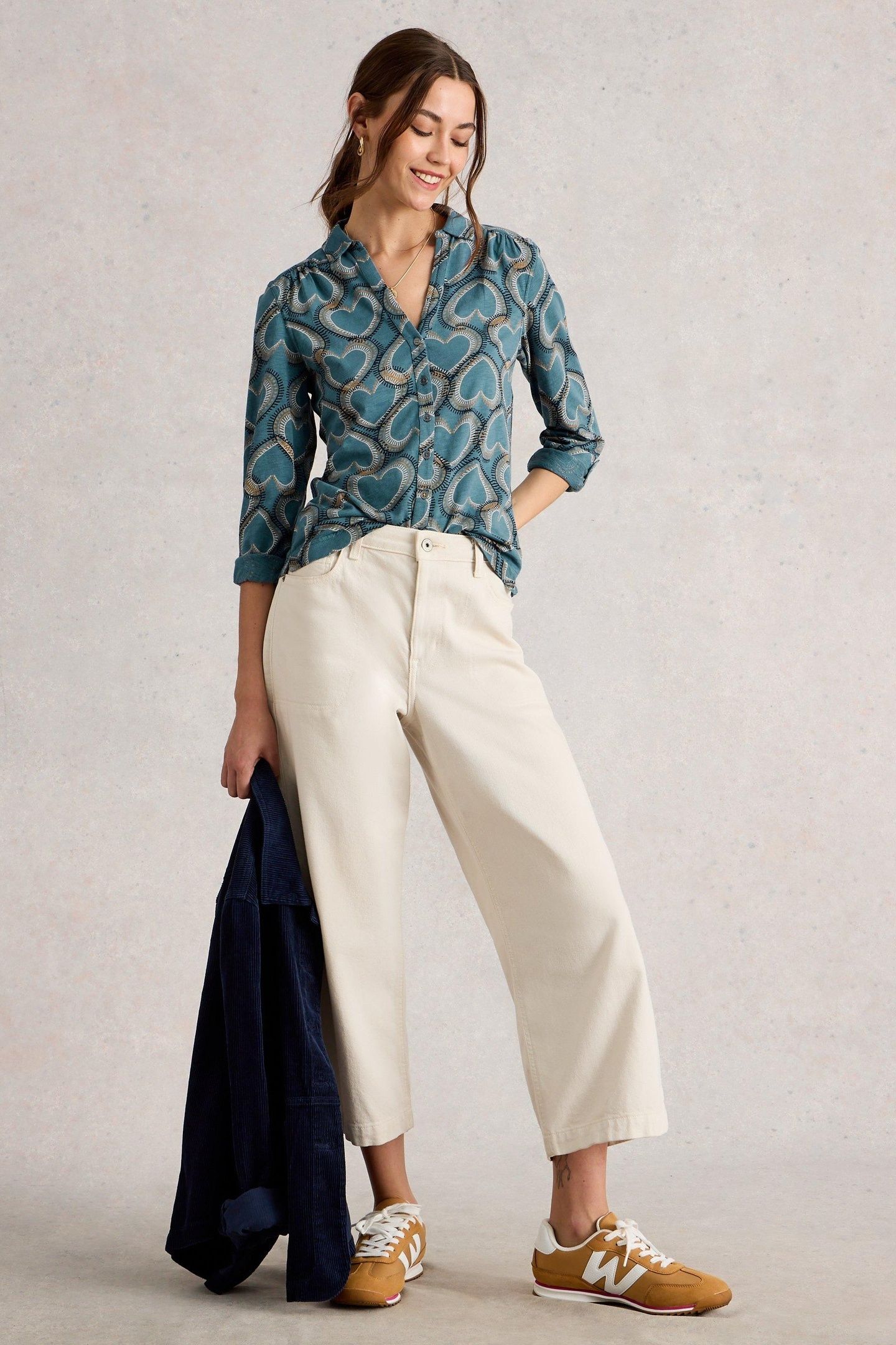 ANNIE JERSEY SHIRT BLUE PRINT 1