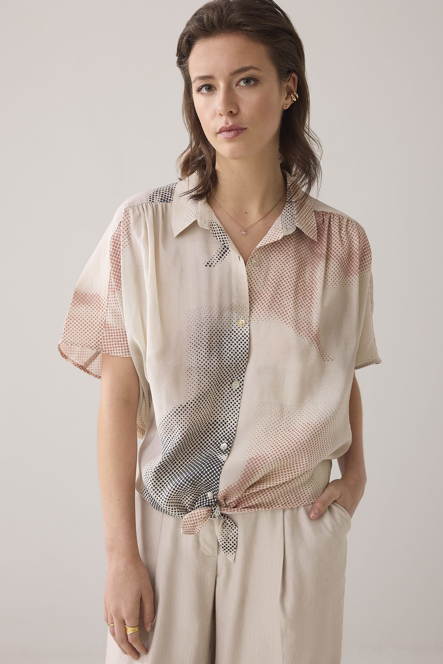 BLOUSE BATSLEEVES CLOUDS & DOTS MULTICOLOUR 1
