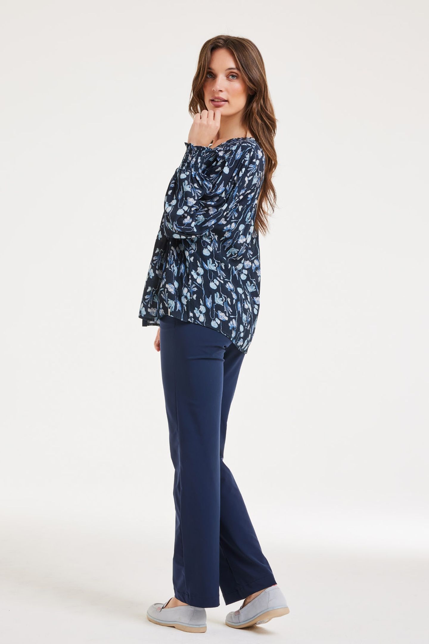 BLOUSE VIENNA DARKBLUE AMBIANCE XS PRINT 3