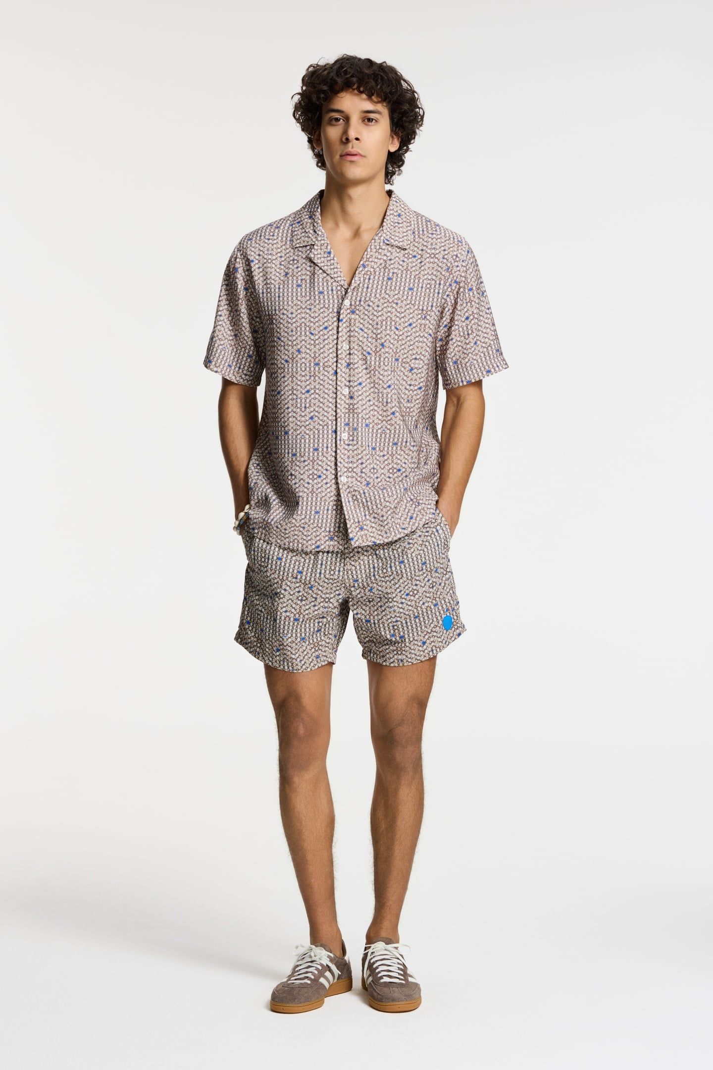 VIC SHORT SLEEVE SHIRT GEO STORM BEIGE GEO STORM 3