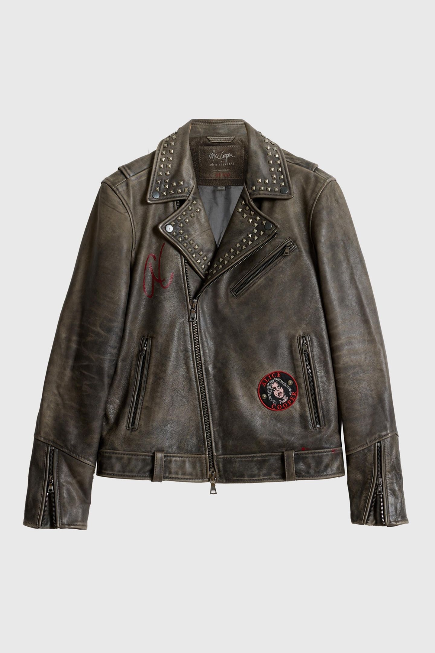 ALICE COOPER LEATHER BIKER ASH 2