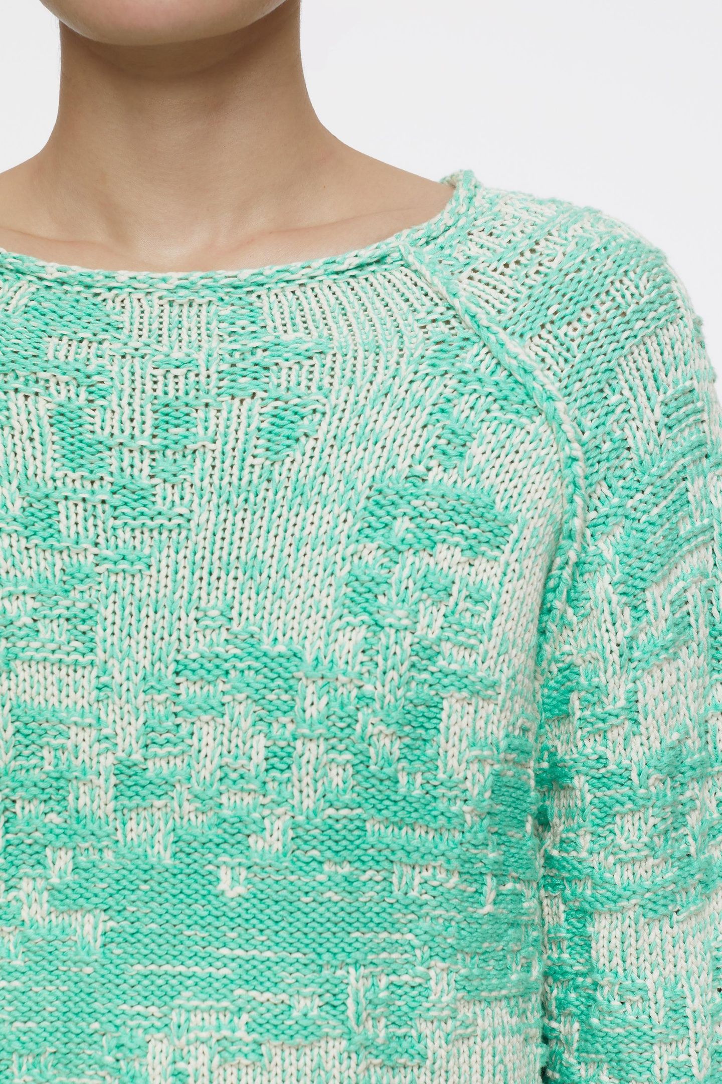 CREW NECK LONG SLEEVE KNITS GREEN KICK 6