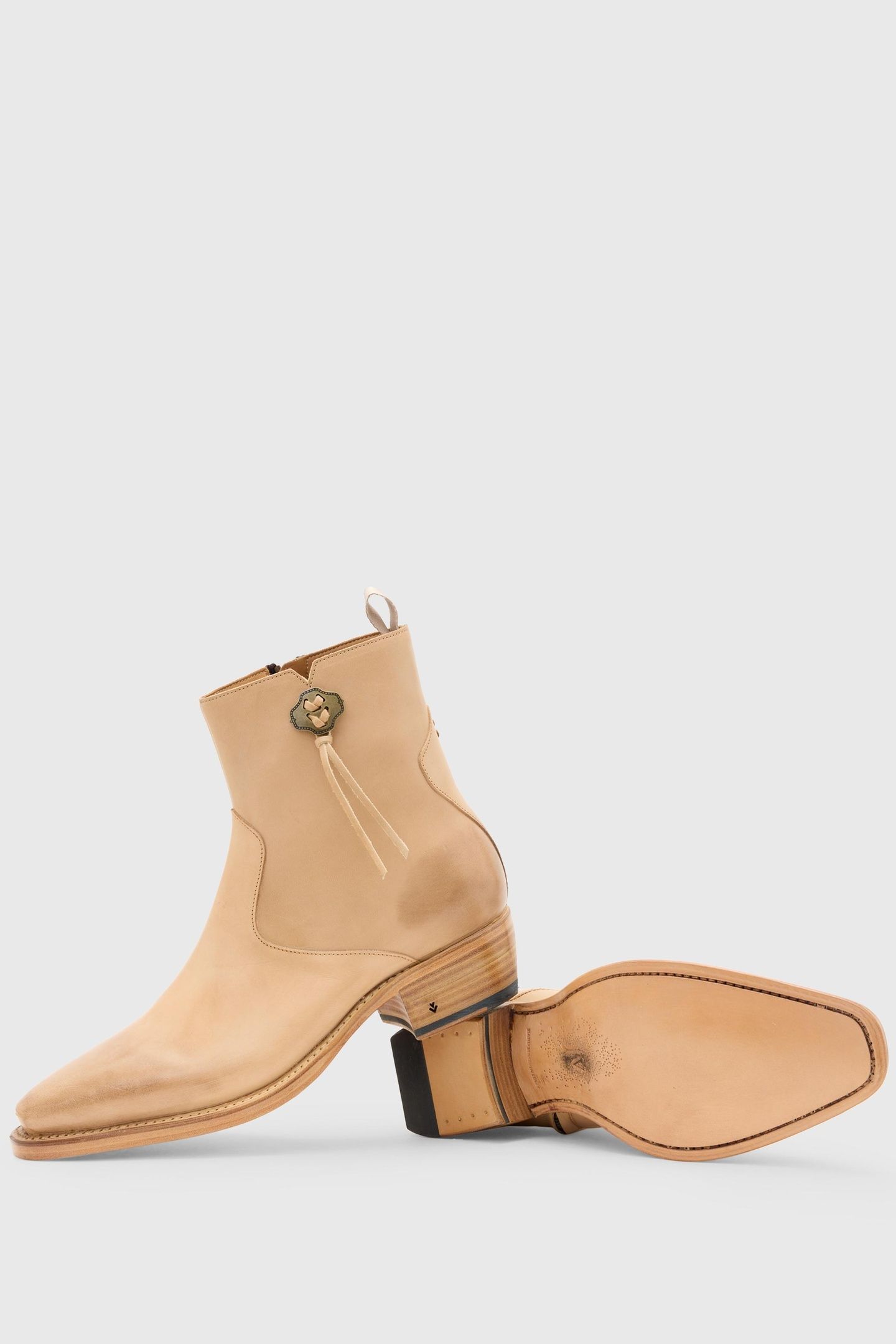 WALKER TASSLE ZIP BOOT LT KHAKI 2