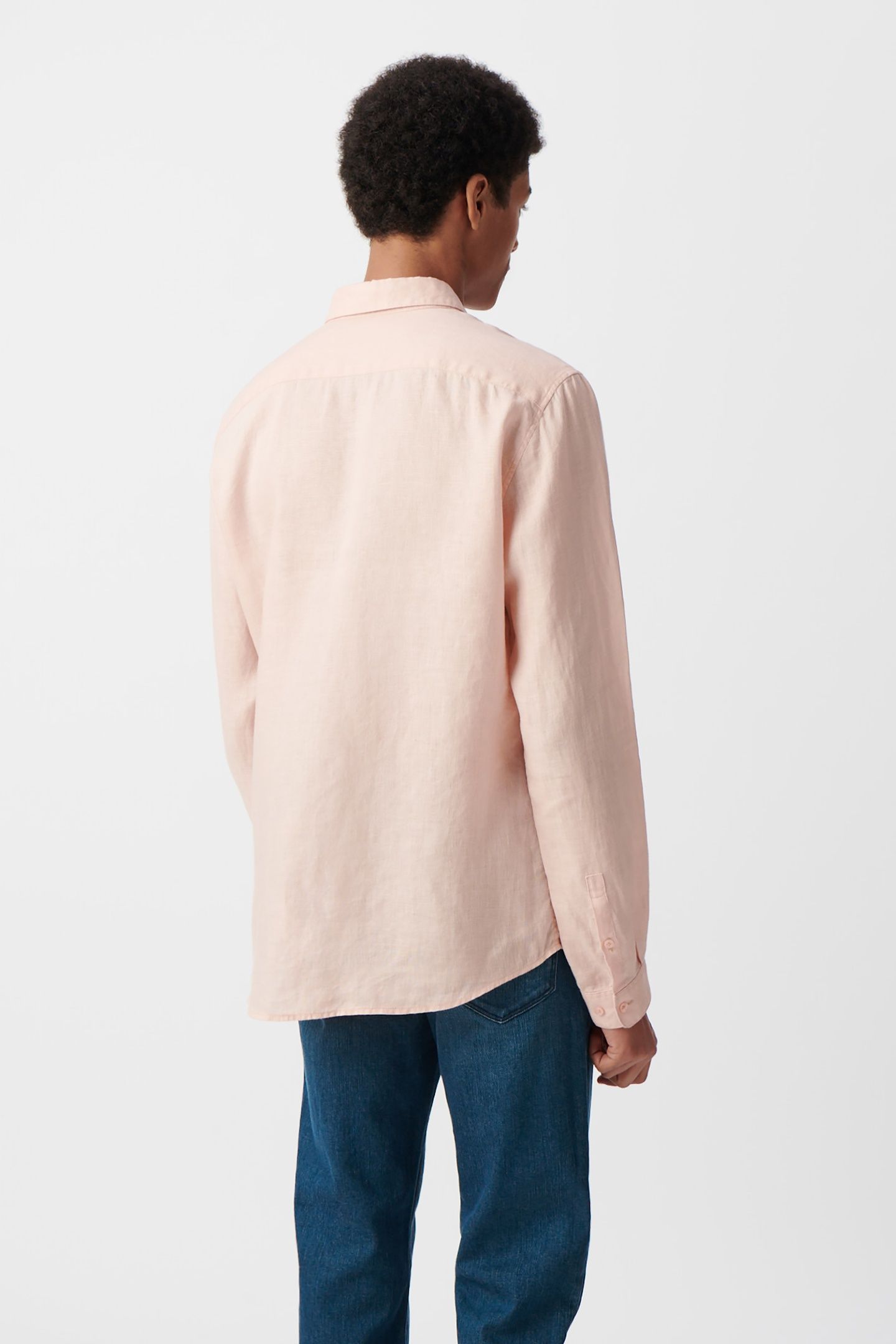 PINK LINEN SLIM SHIRT 3