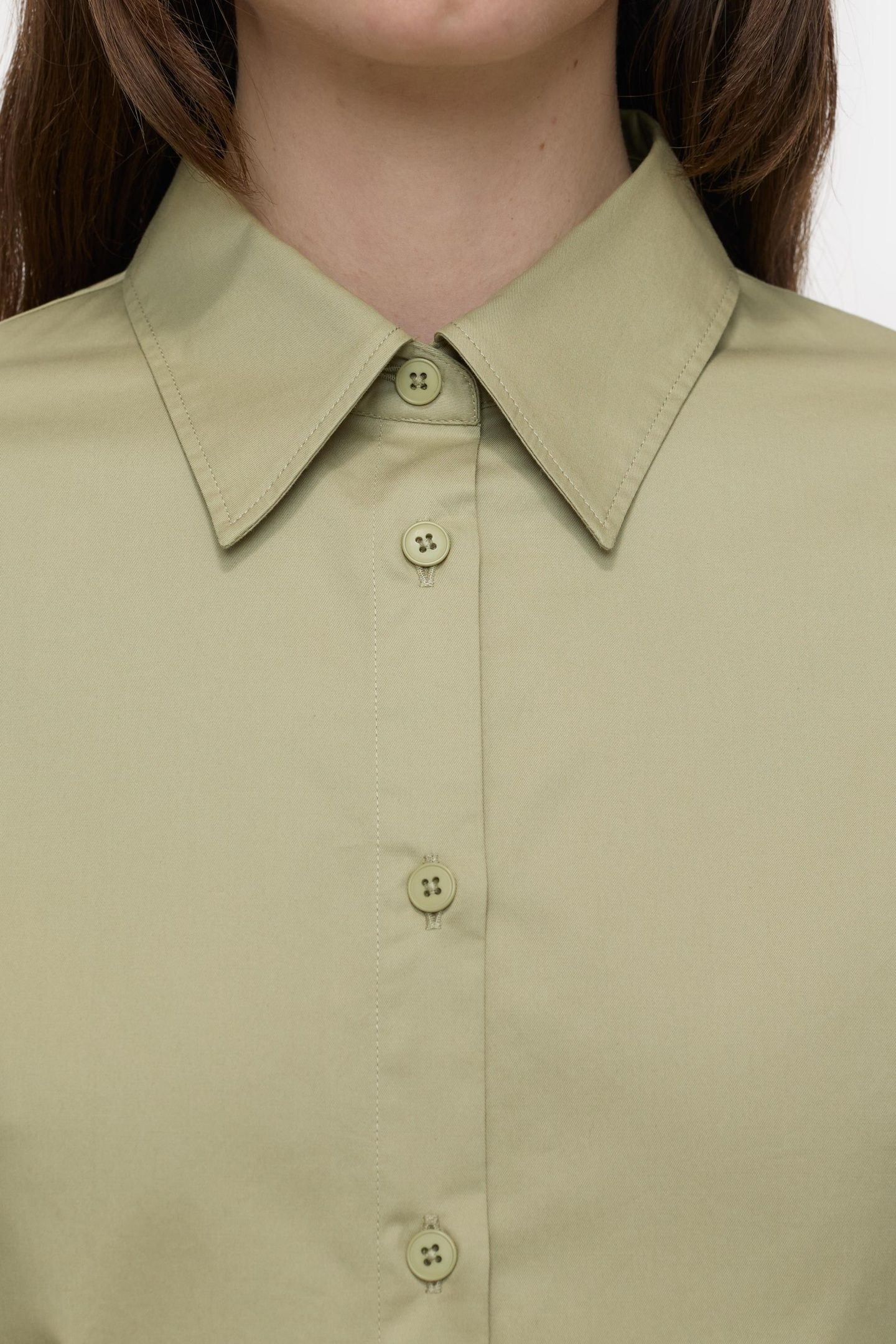 WAISTED SHIRT SHIRTS & BLOUSES SAGE TEA 6