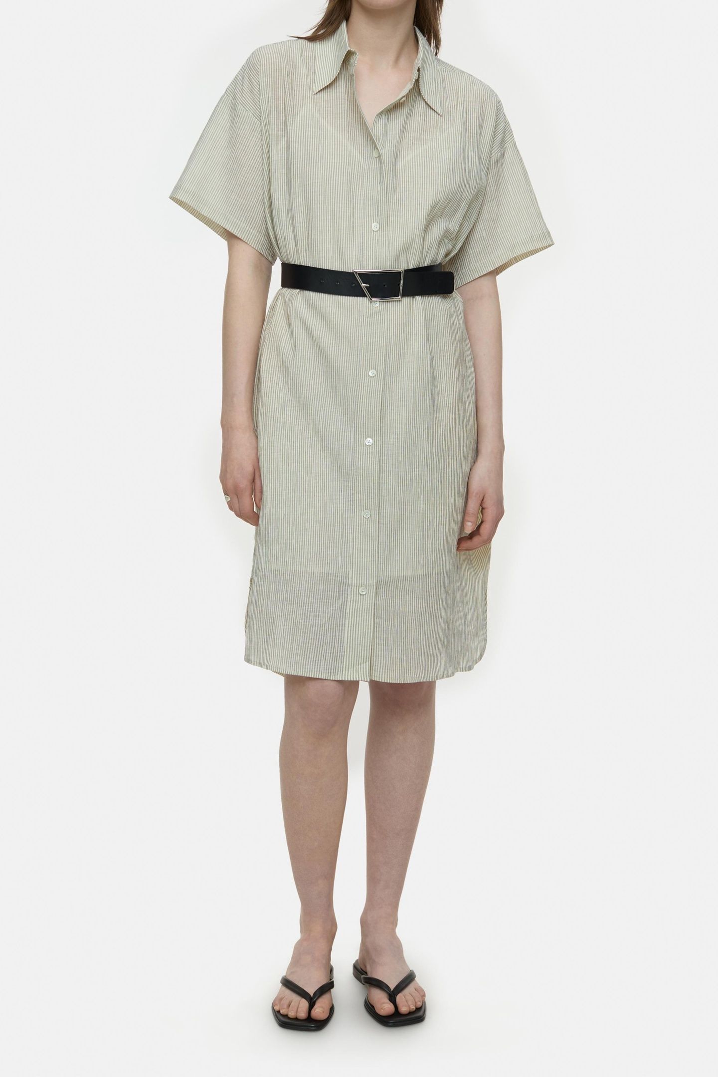 OVERSIZED SHIRT DRESS DRESSES IVORY 1