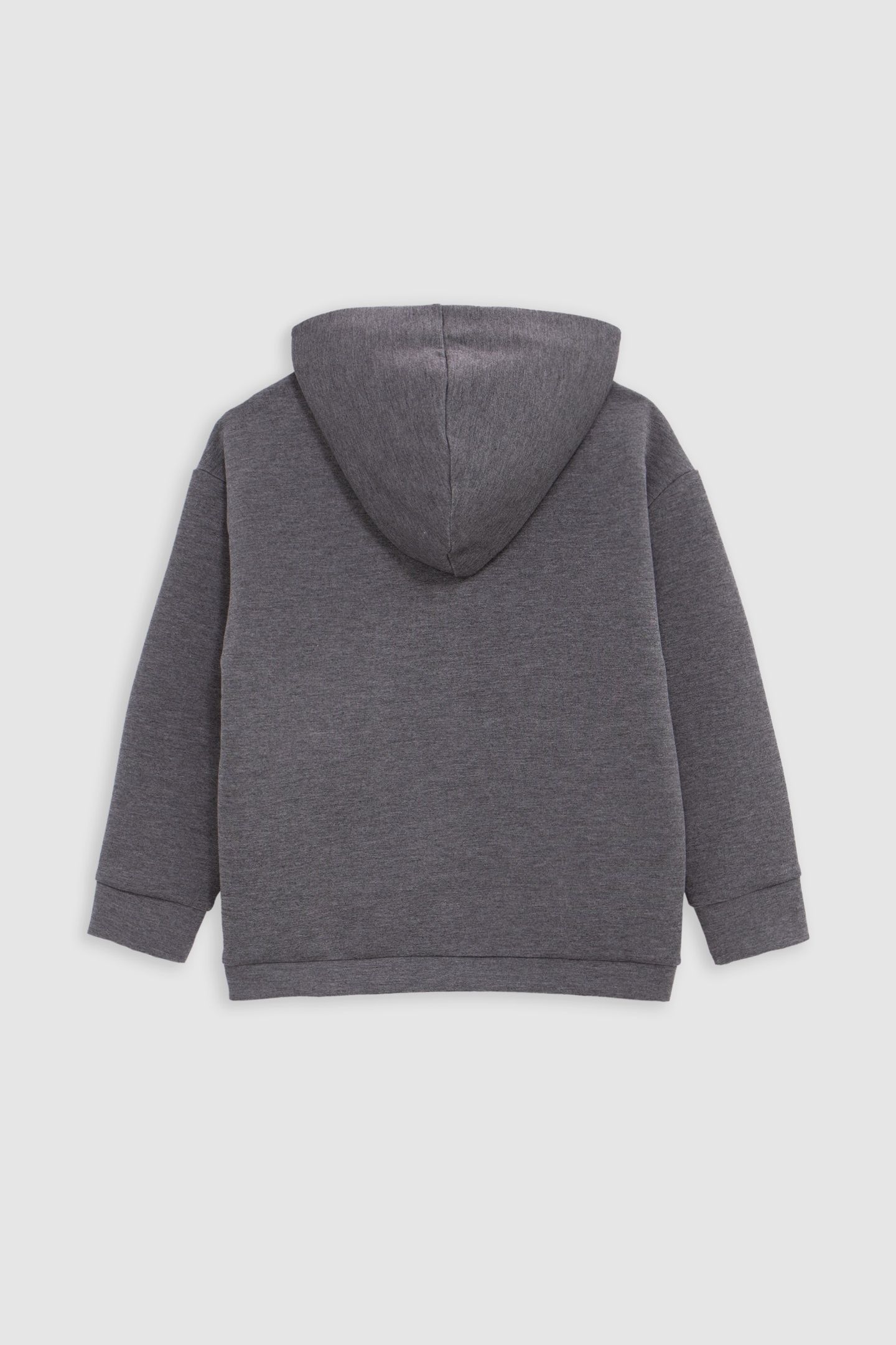 BOY'S ECRU HOODIE, REFLECTIVE SLEEVES, EMBOSSED SLOGAN 3
