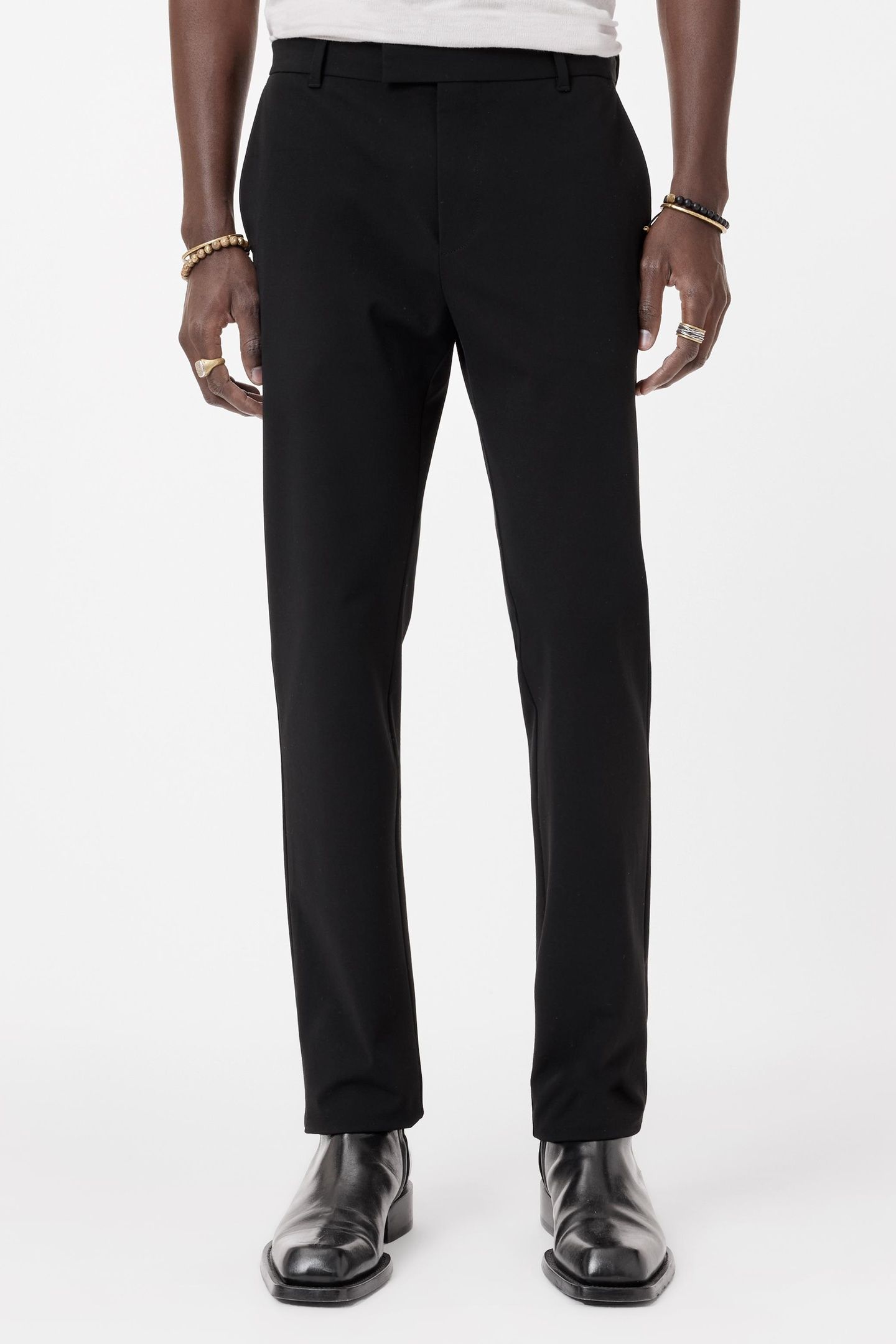 MERCER PANTS - SLIM FIT PANTS WITH WELT BLACK 1