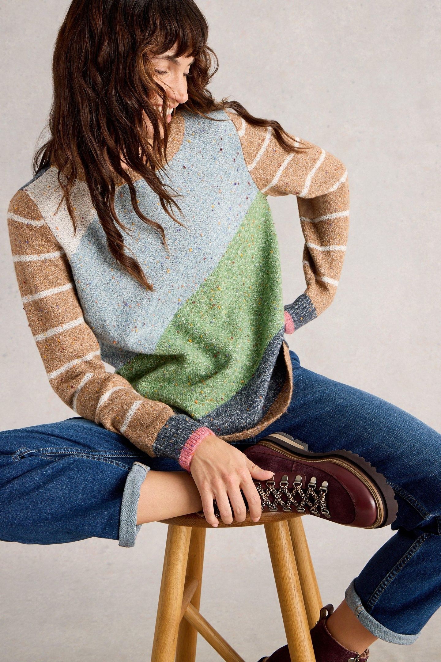 TALIA NEP JUMPER GREEN MULTI 4