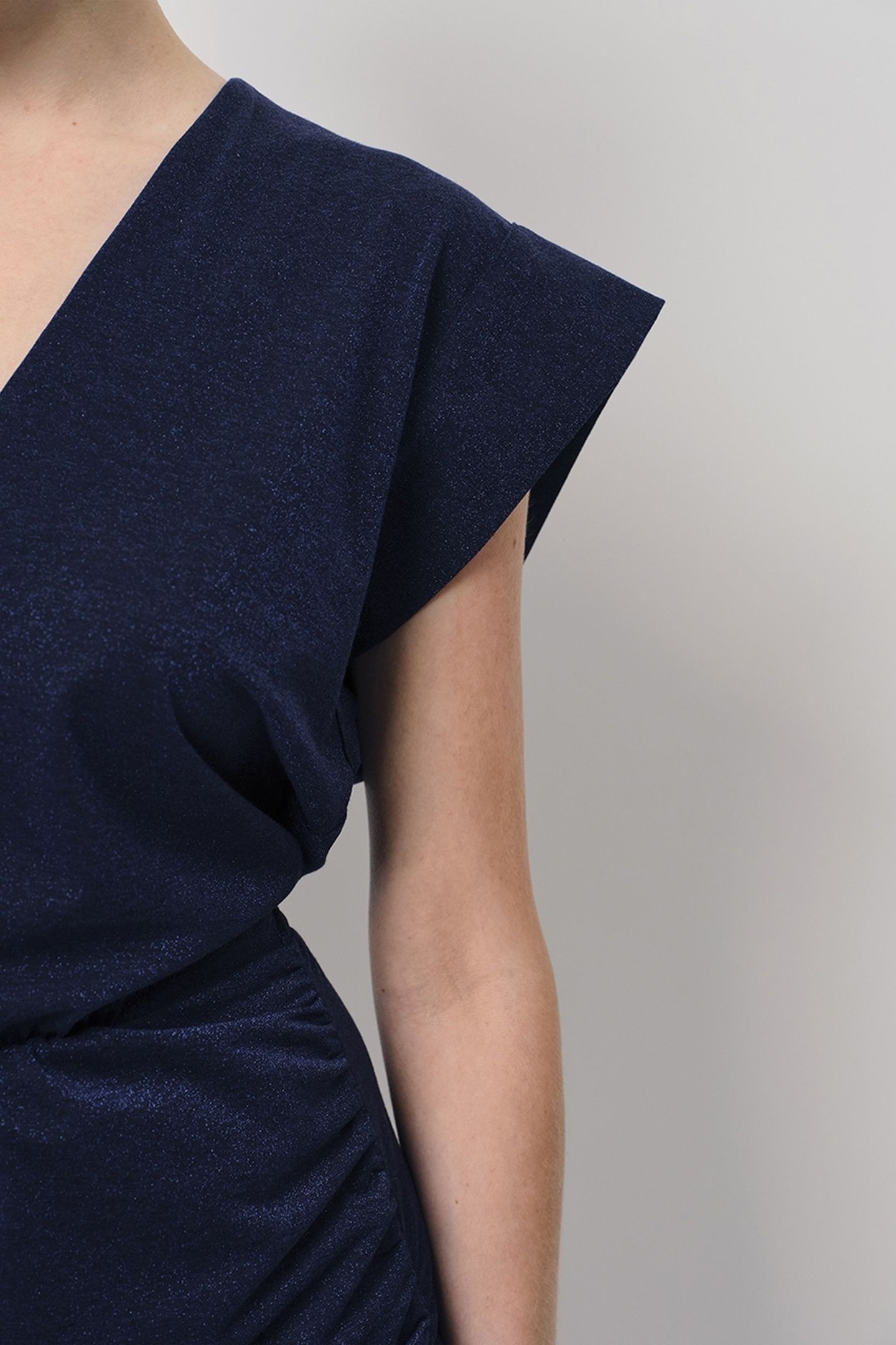 ISERI LUREX MINI DRESS SAPPHIRE BLUE 4
