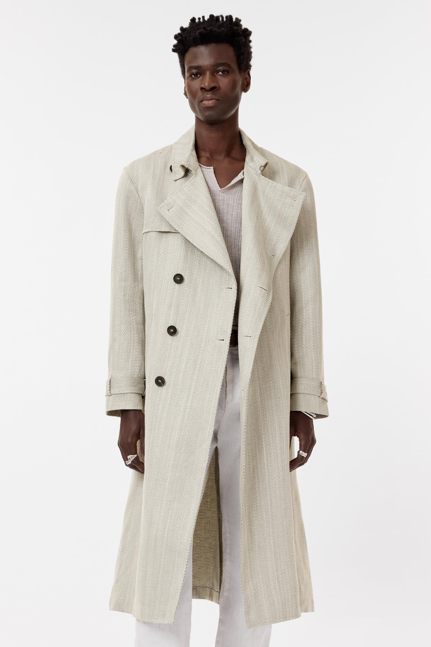 LONG TRENCH COAT HONEYDEW 1
