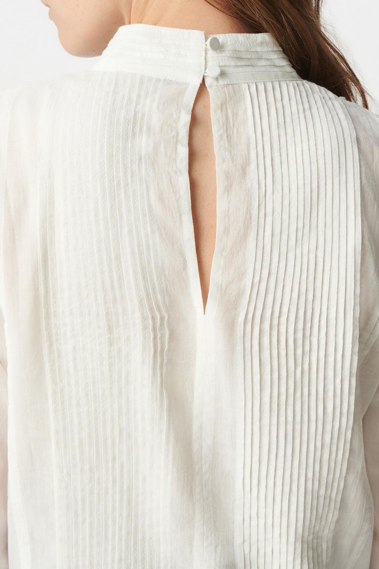 OFF-WHITE ORGANIC COTTON BLOUSE DECORATED WITH PASSEMENTERIE 7