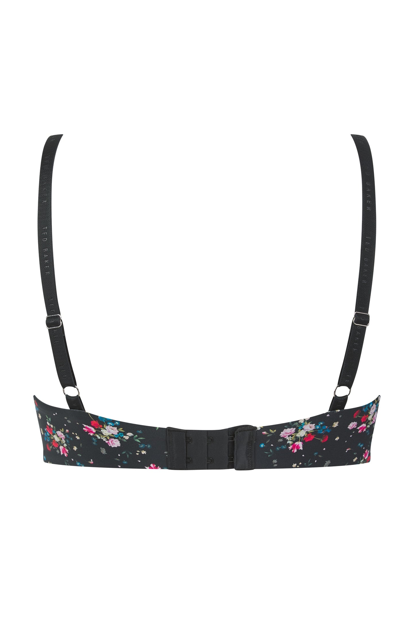 FABEL 2 PK DITSY ROSE PRINT WIRELESS SHAPIING BRA JET BLACK 5