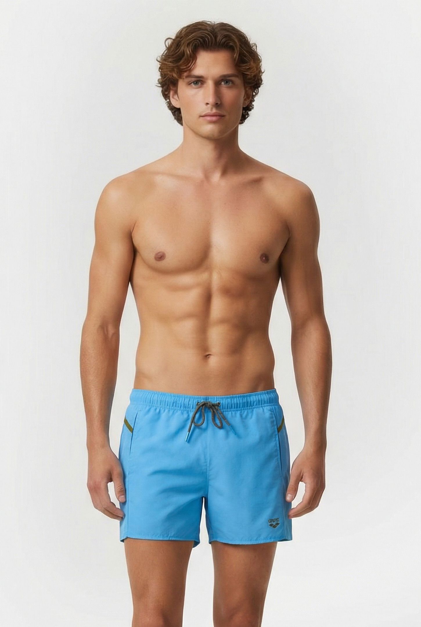 MEN'S ARENA PRO-FILE BEACH SHORT TURQUOISE-DARK OLIVE 1