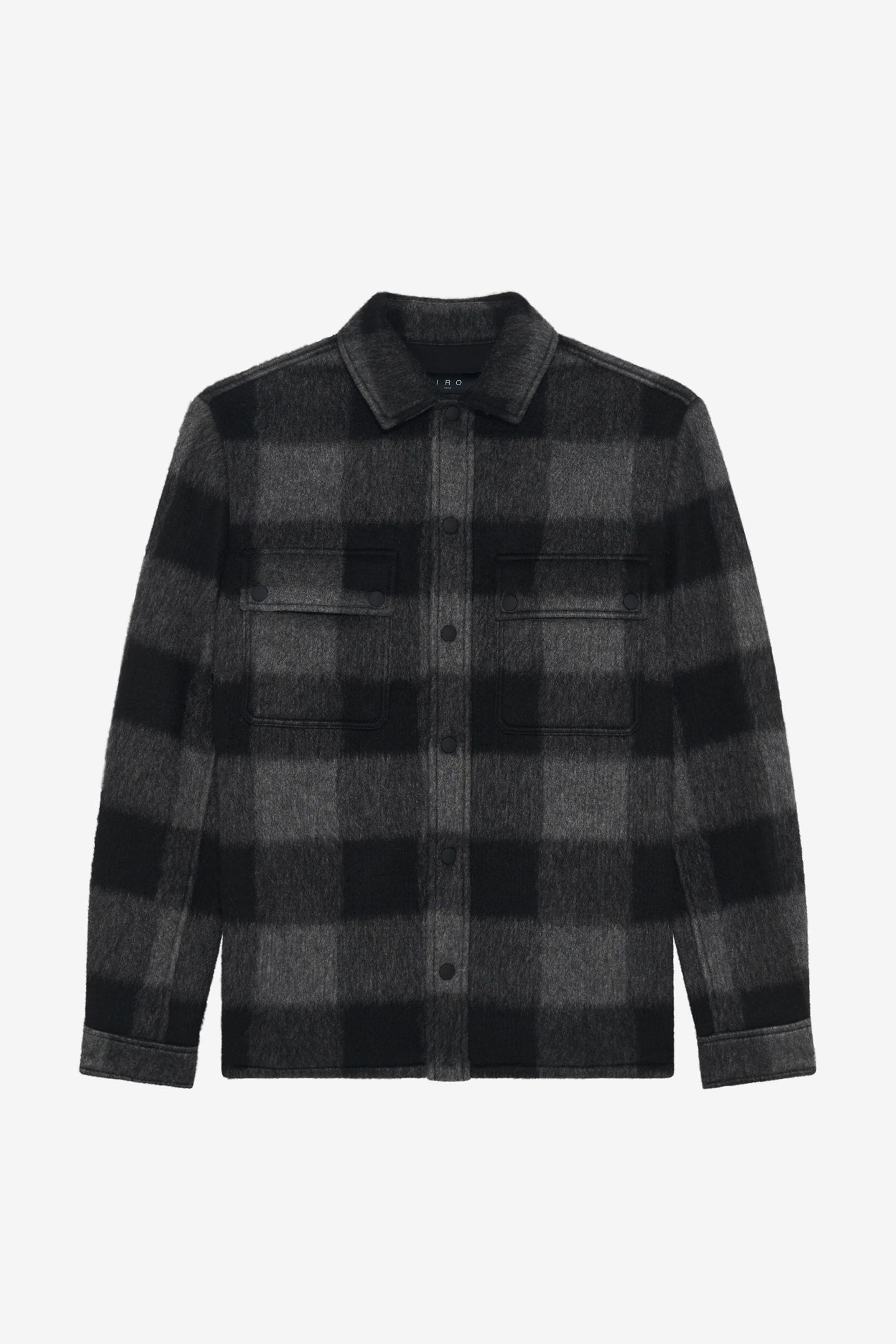 ILARIO OVERSHIRT BLACK/DARK GREY 4