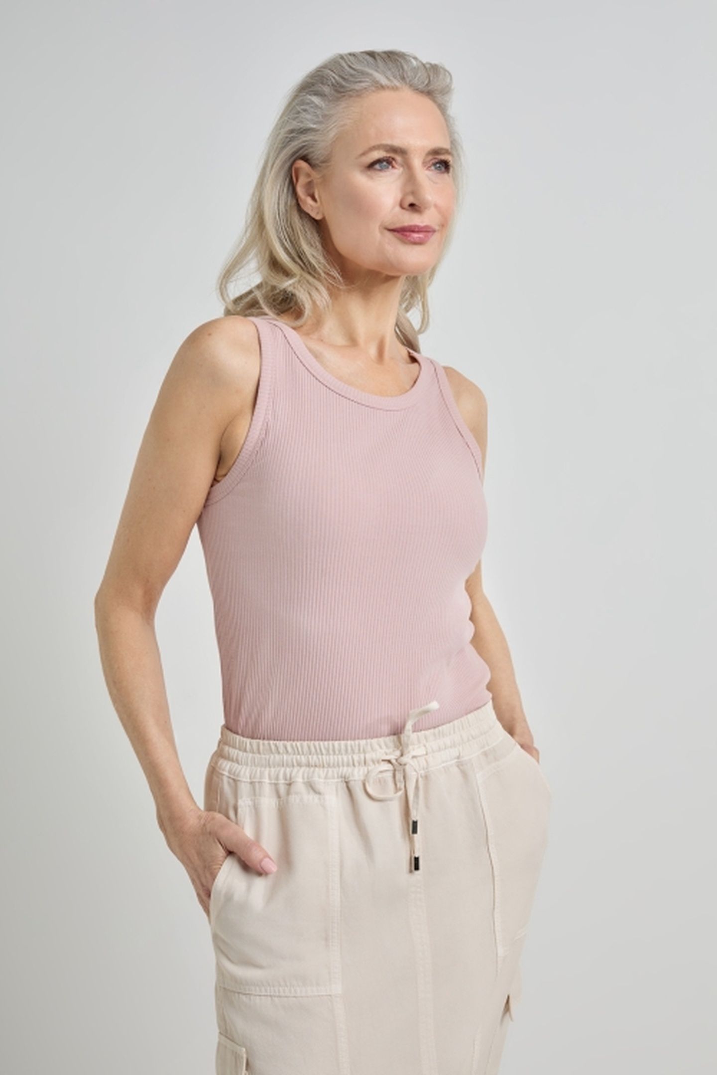 DOUTZEN TANK TOP MAUVE 1