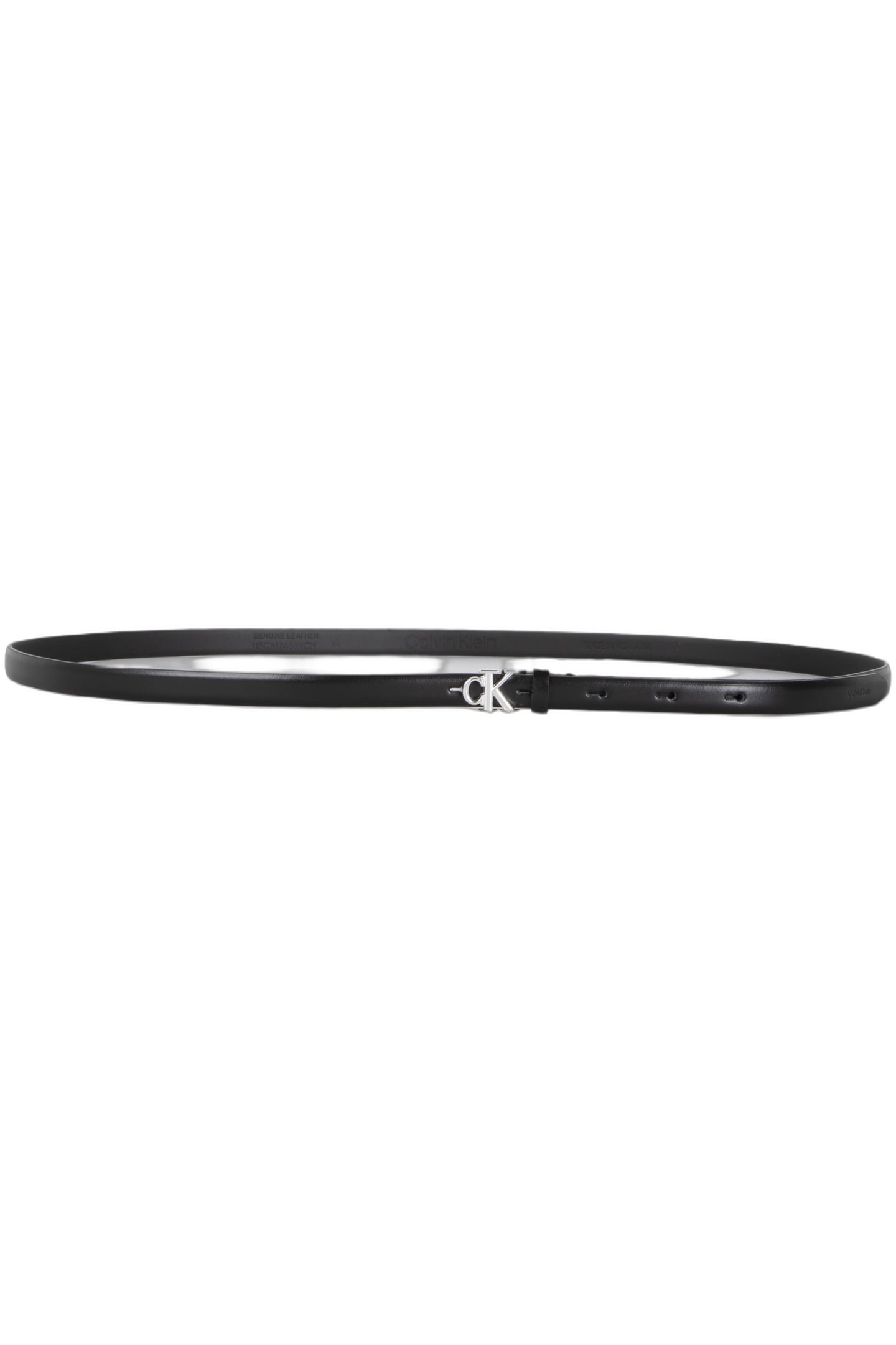 CK BUCKLE 15MM FIXED BELT BLACK/OLD SILVER 1