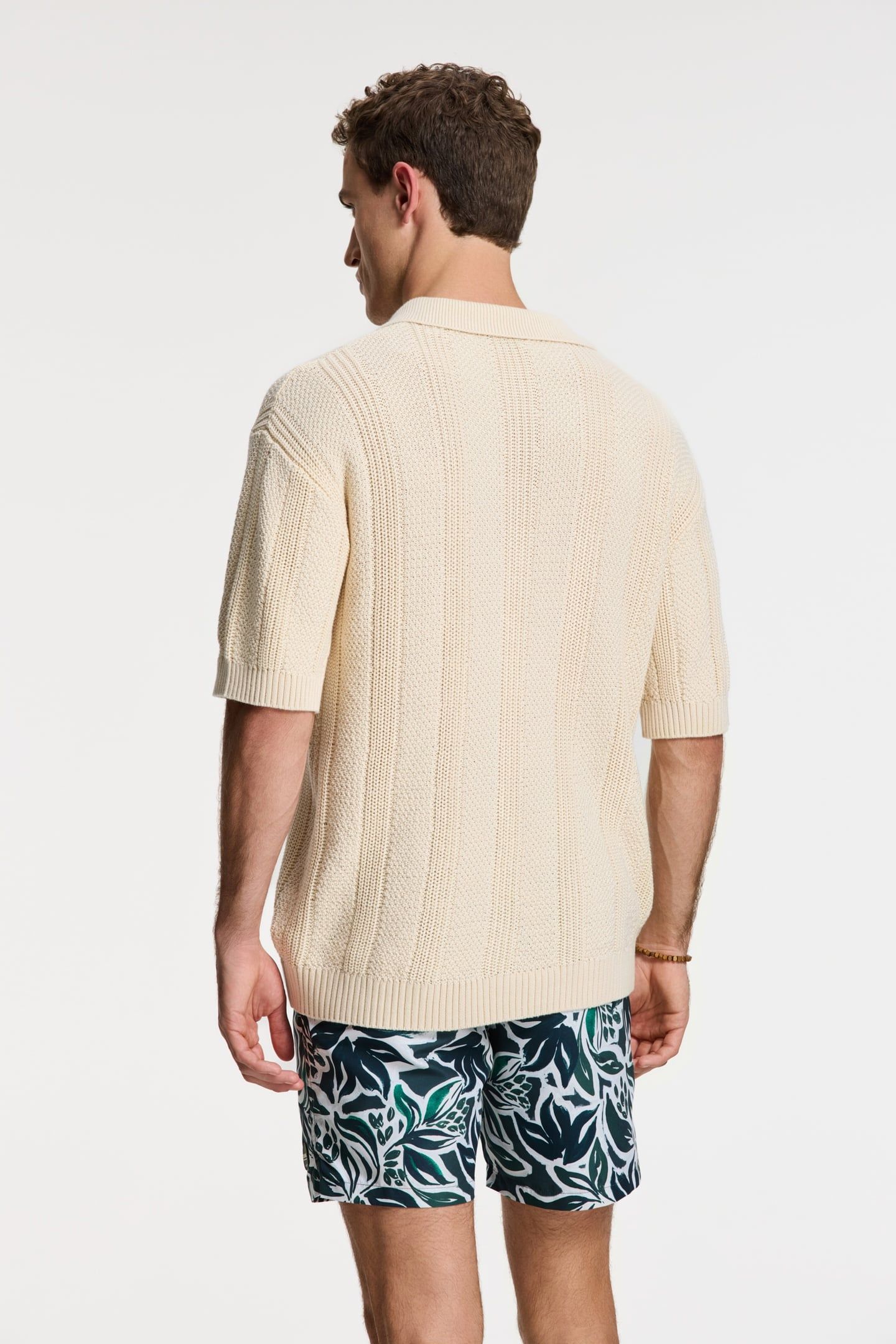 PITT KNITTED POLO SOLID BEIGE 3